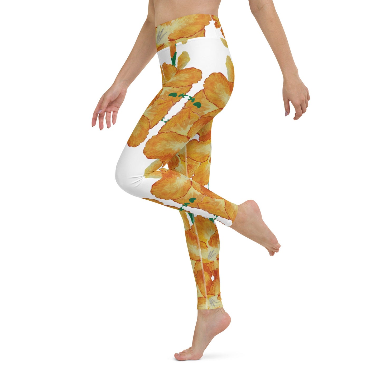 Gladiolus flower yoga leggings,fitness leggings,workout pants,gym leggings,spandex leggings,womens leggings,fun leggings,womens tights