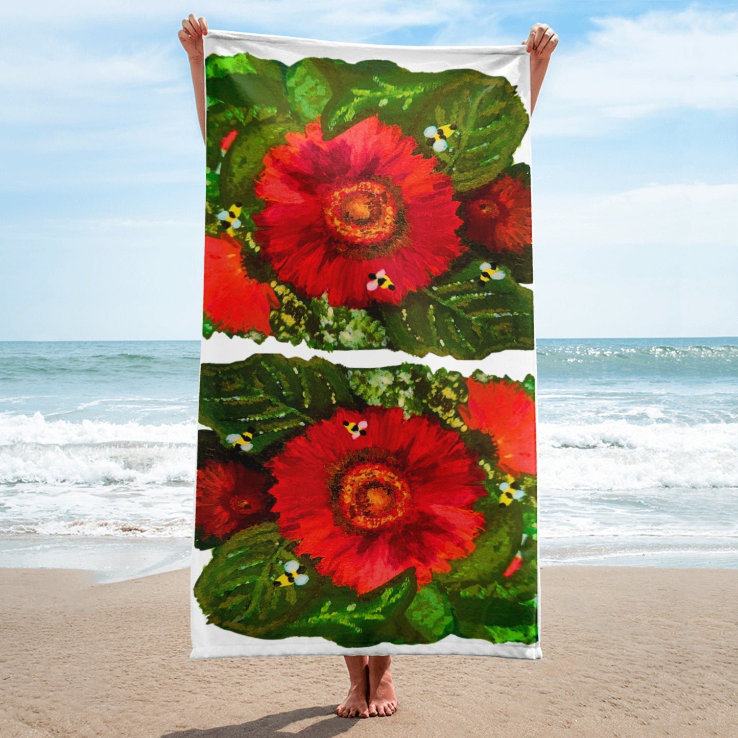 Garden flowers towel,floral towels,fall towels,housewares,decor,botanical towels,kids bath towels,guest towel,beach towels,gym towels