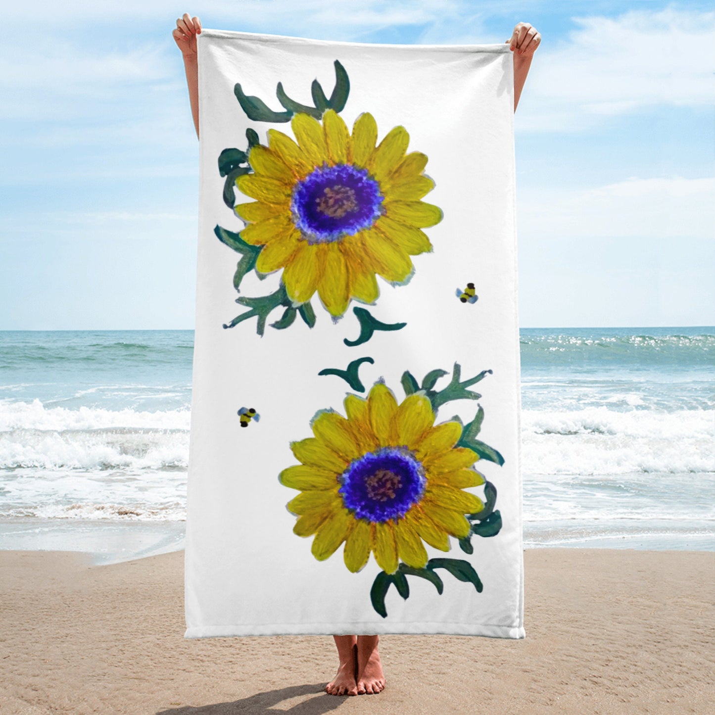 Daisy floral beach towels,fall towels,housewares,decor,botanical towels,kids bath towels,guest towels,pool towels,nature lovers gift