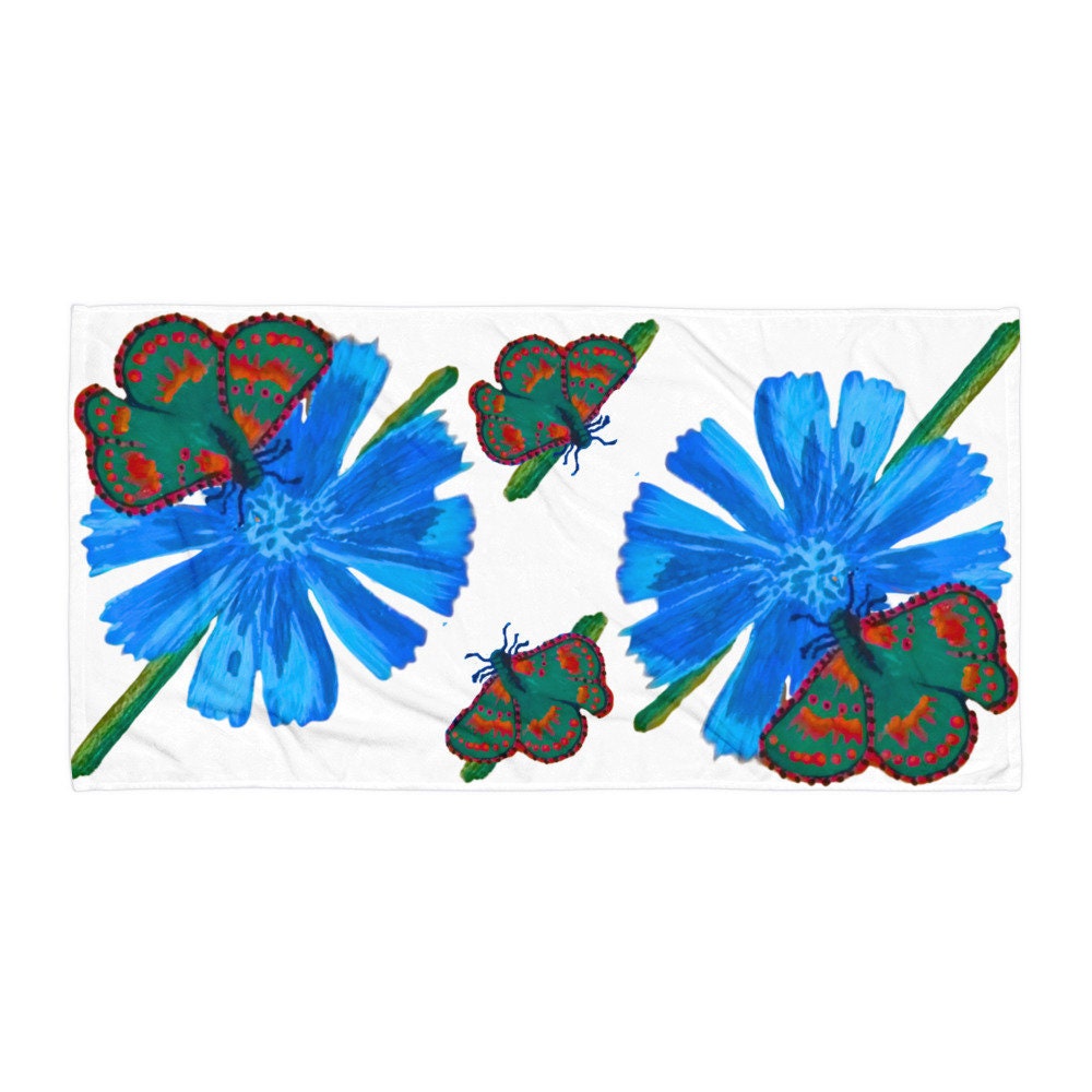 Colorful Butterfly Beach Towel,fall towels,housewares,decor,beach towels,kids bath towels,premium towels,pool towels,nature lovers gift