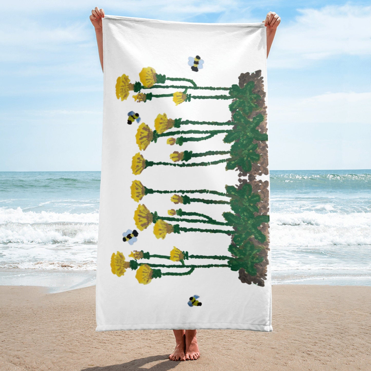 Dandelion floral bath towels,premium towels,fall towels,botanical towels,housewares,decor,beach towels,kids bath towels,guest towels