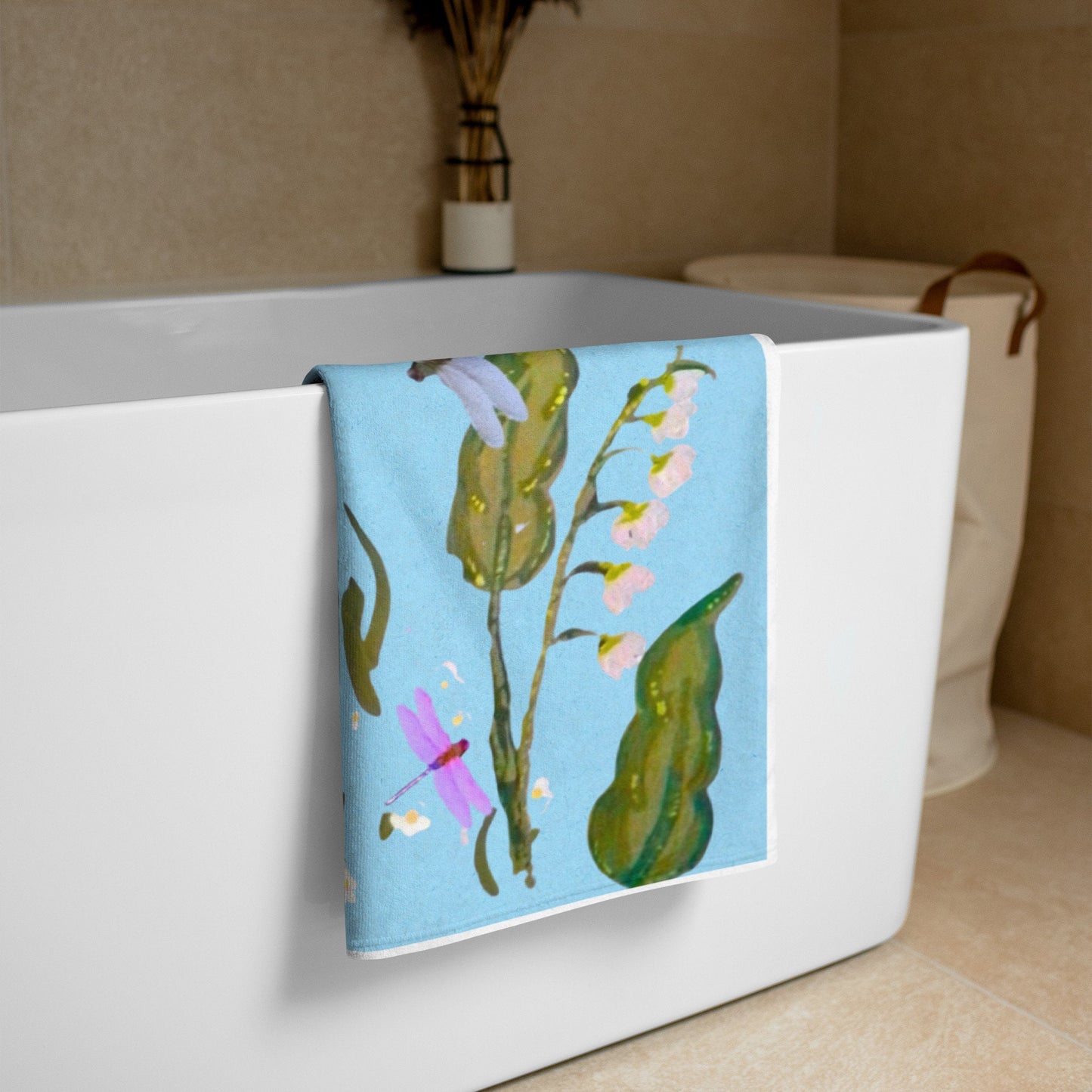 Dragonfly lovers floral towel,fall towels,botanical towels,housewares,decor,kids bath towels,premium towels,beach towels,guest towels