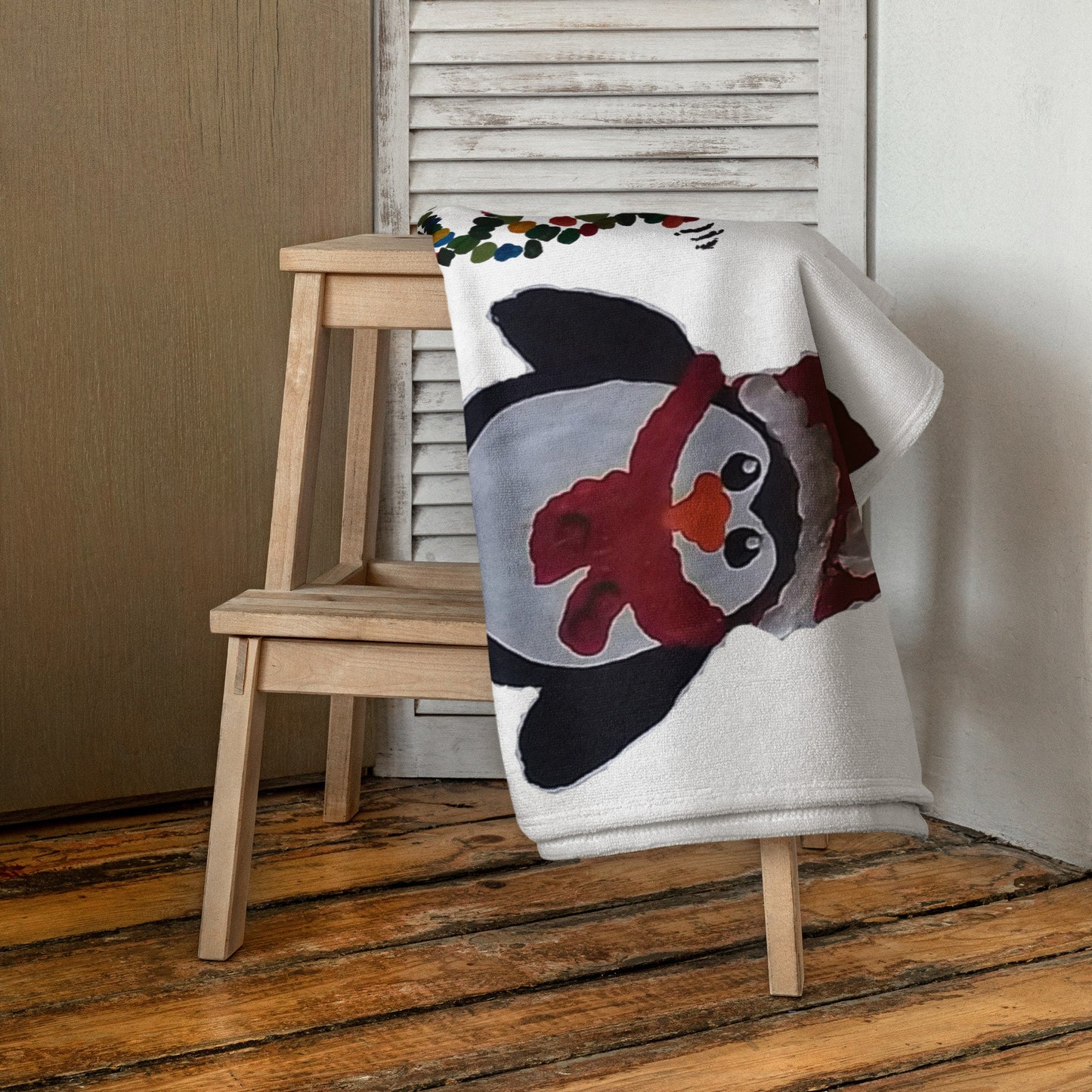Holiday towels,fall towels,penguin lovers gift,housewares,decor,holiday decor,beach towels,bathroom towels,guest towels,kids bath towels