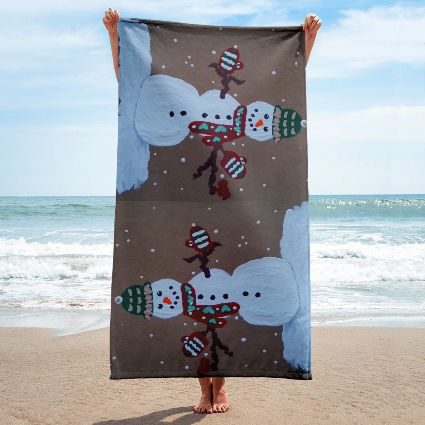 Snowmen towel,fall towels,housewares,holiday decor,decor,guest towels,holiday towels,winter towels,beach towels,kids bath towels