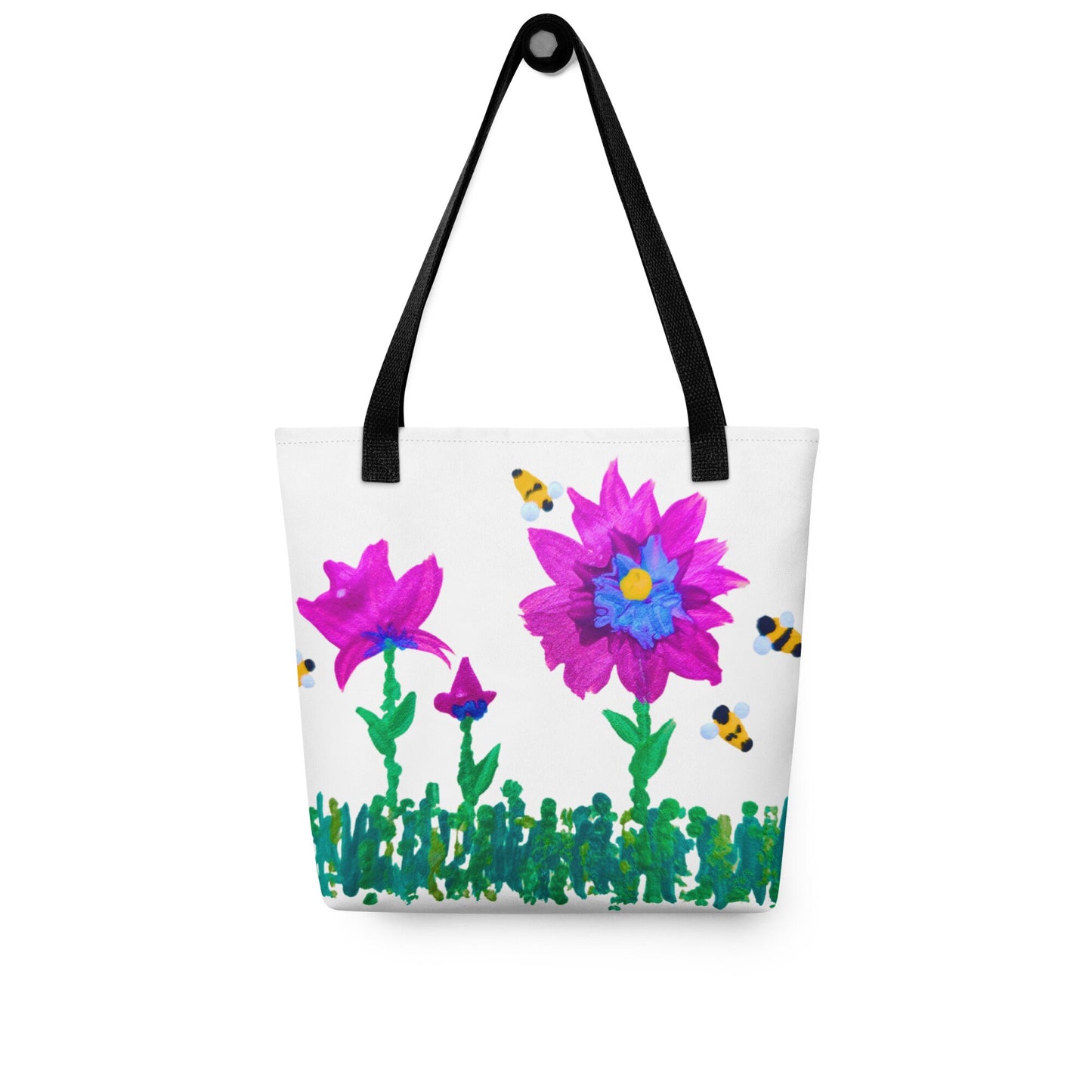 Pink and Blue Floral Tote Bag,reusable tote bag,nurse tote bag,farmers market tote bag,botanical tote,colorful tote bag