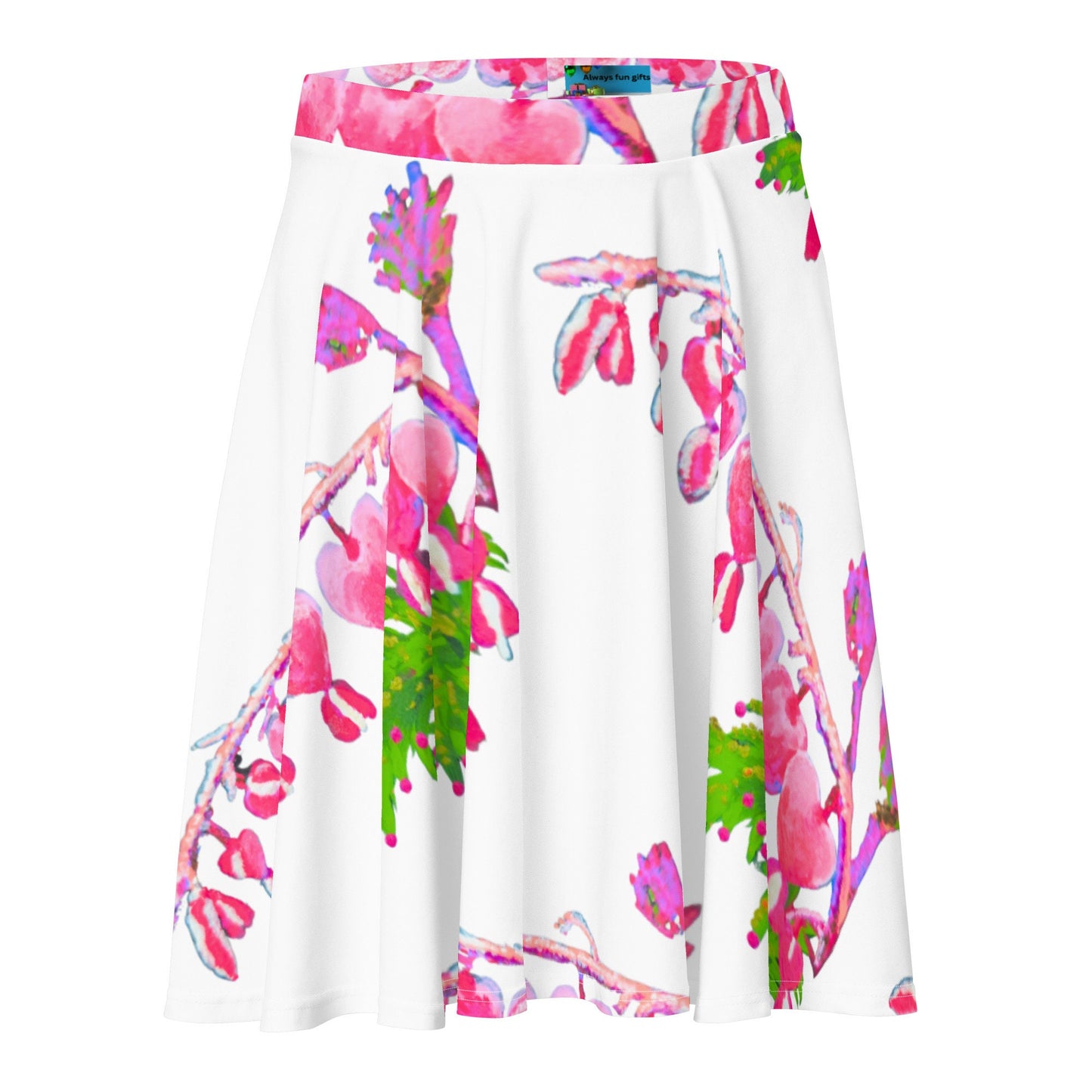 Floral Heart Skirt,ruffle skirt,gift for sisters,flowy skirt,plus size skirt,elastic waist skirt,flared skirt
