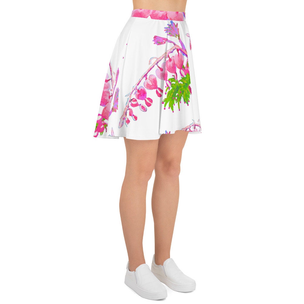 Floral Heart Skirt,ruffle skirt,gift for sisters,flowy skirt,plus size skirt,elastic waist skirt,flared skirt