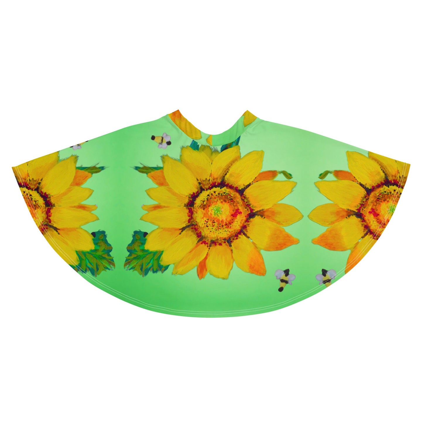 Sunflower Skirt,floral skirts,gift for sisters,pleated skirt,ruffle skirt,flowy skirt,flower skirt,office skirt,elastic waist