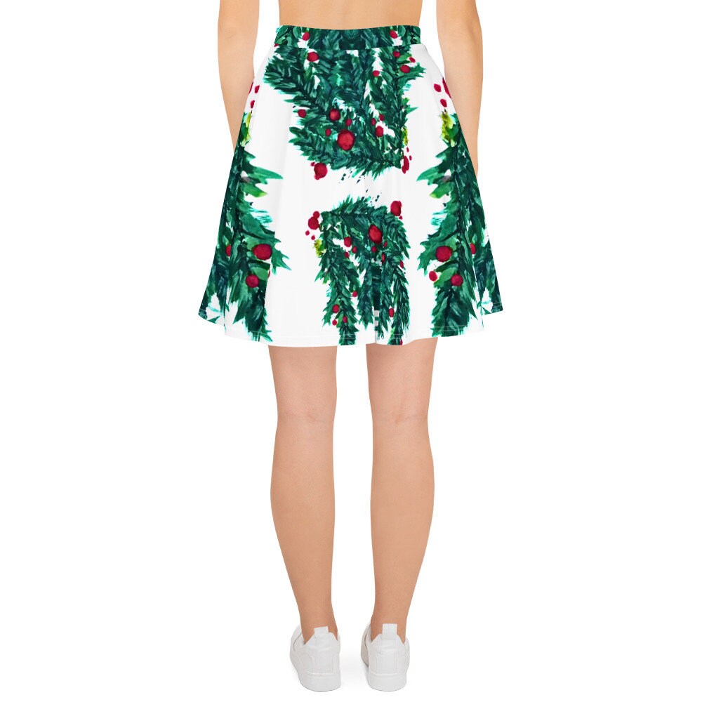 Holiday Skirt,christmas skirt,ruffle skirt,winter skirt,pleated skirt,plus size,elastic waist,flared skirt,flowy skirt
