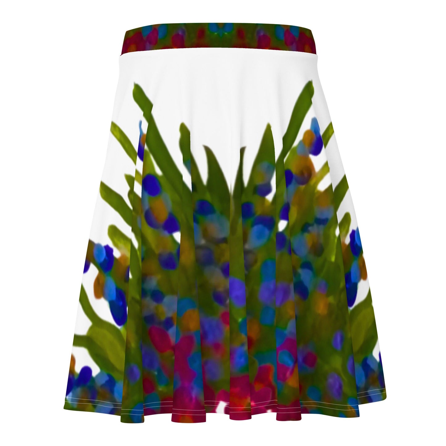 Wildflower Skirt,elastic waist skirt,floral skirt,colorful skirt,plus size,pleated skirt,office skirt