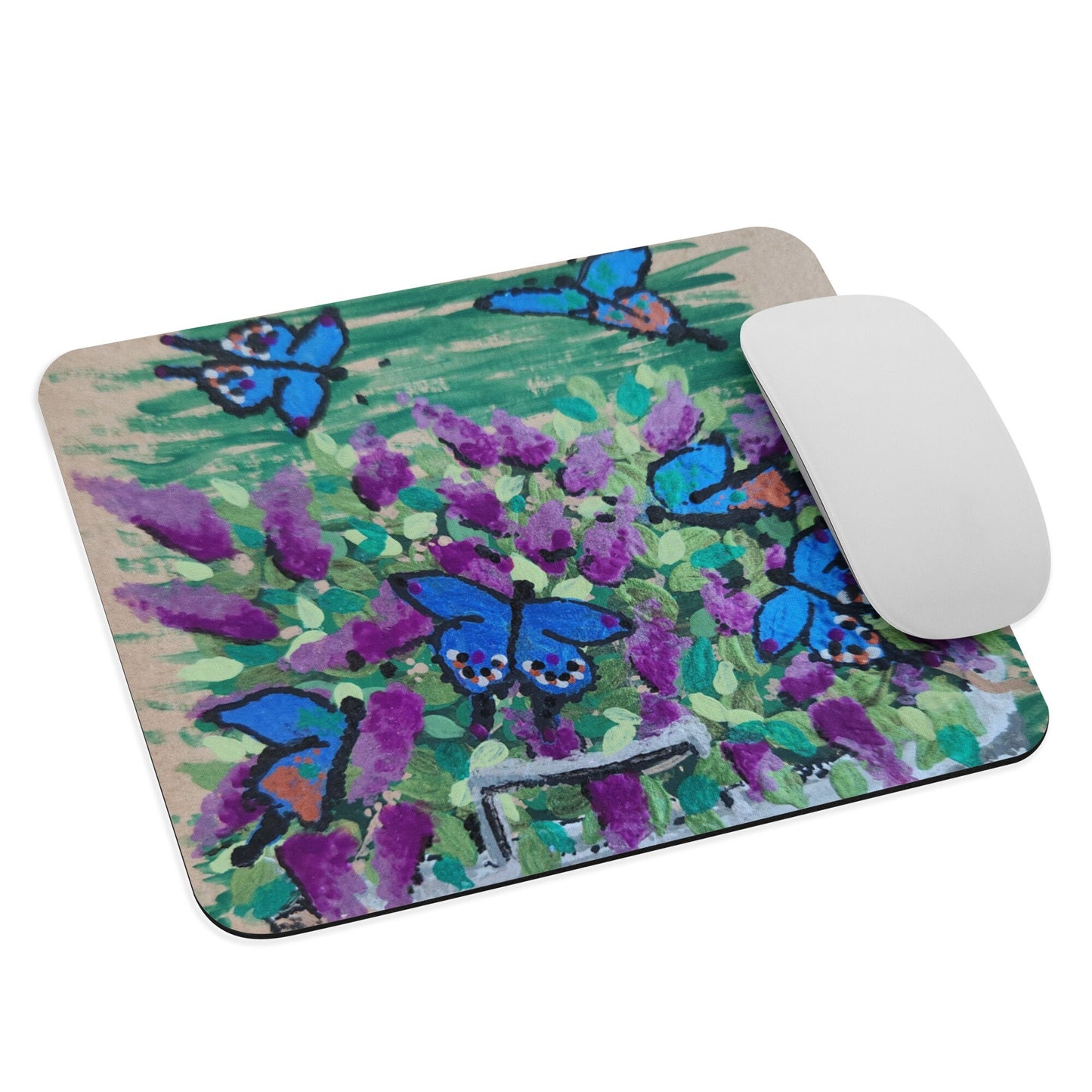 Butterfly Garden Floral Mousepad,butterfly lovers gift,gift under 20,gifts for nerds,nature lovers gift,desk accessories,work from home