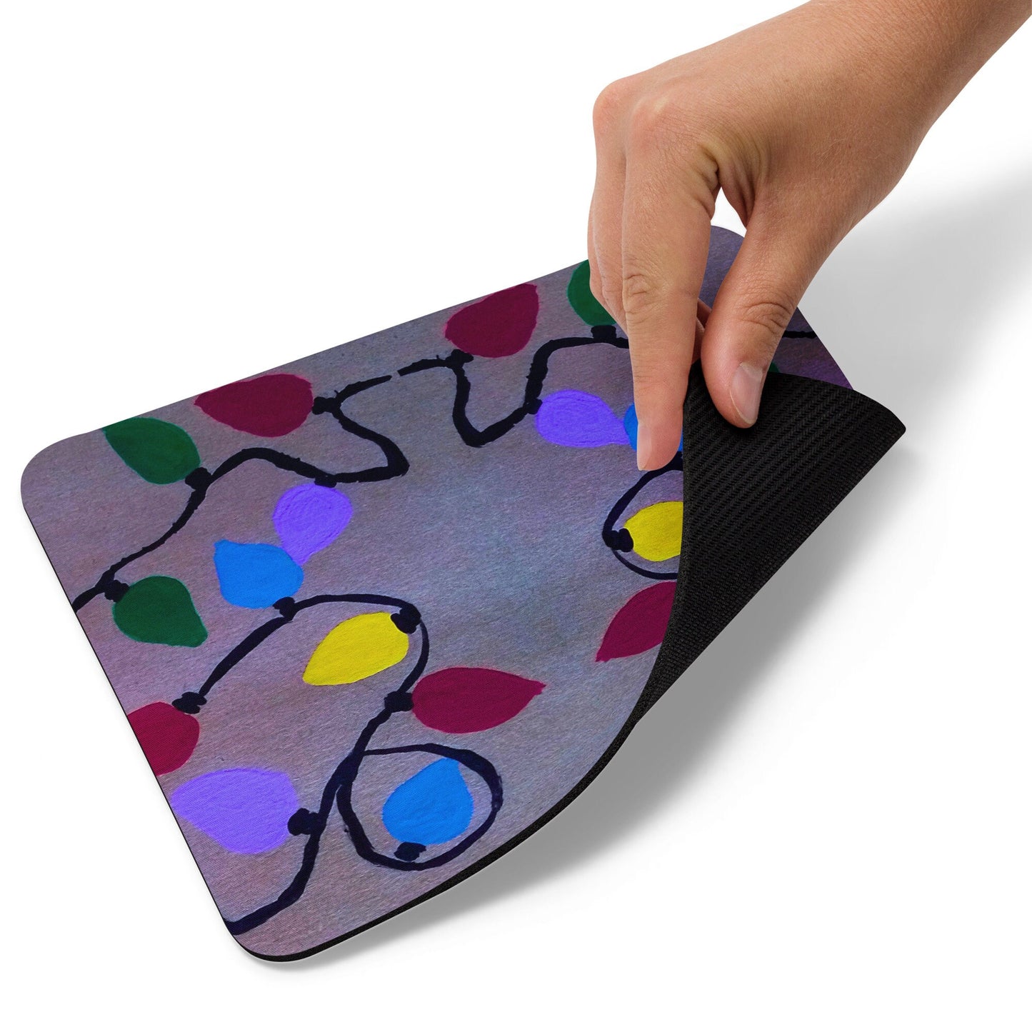 Holiday Lights Mousepad,aesthetic mousepad,gifts for nerds,christmas mousepad,colorful mousepad,girly mousepad,desk decor