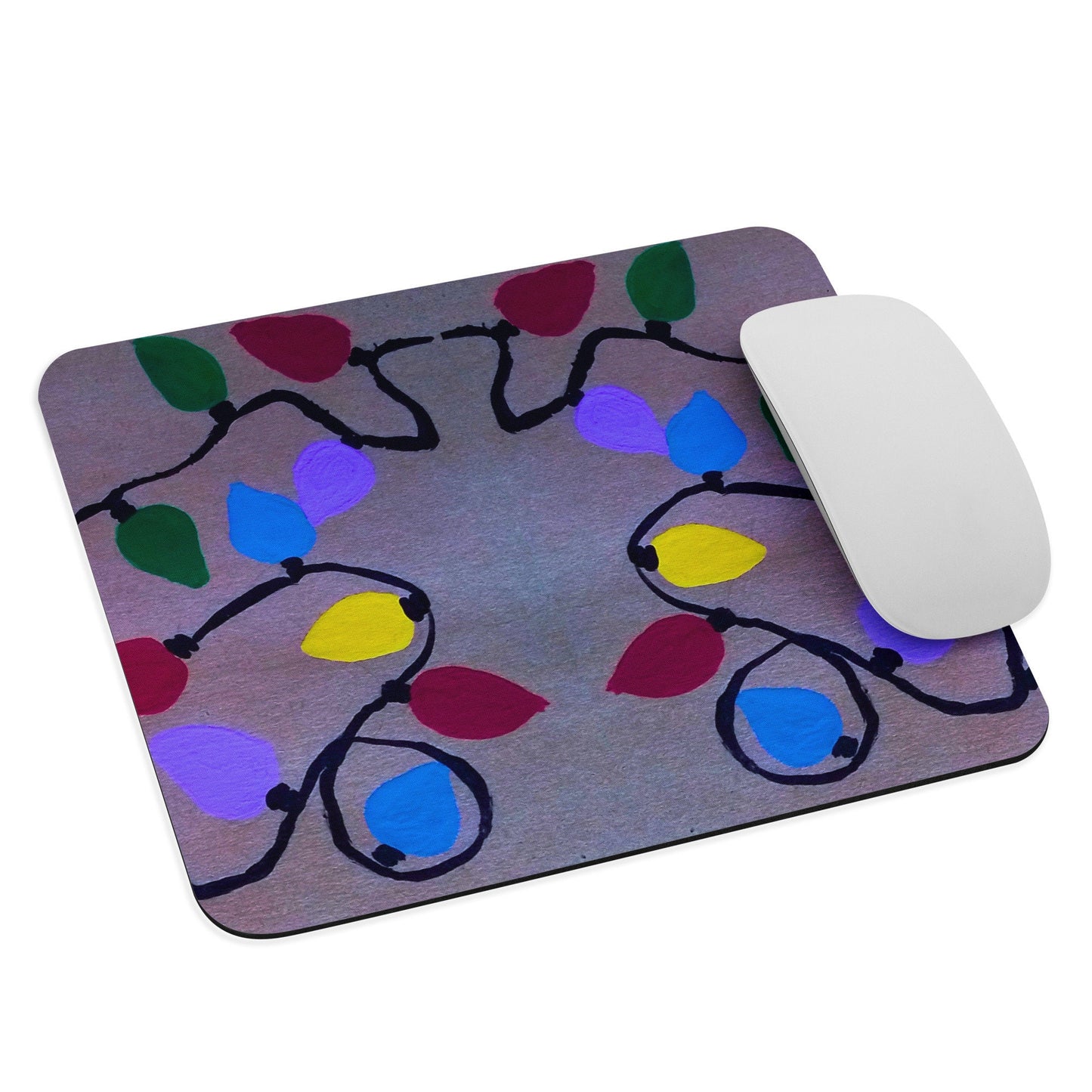 Holiday Lights Mousepad,aesthetic mousepad,gifts for nerds,christmas mousepad,colorful mousepad,girly mousepad,desk decor