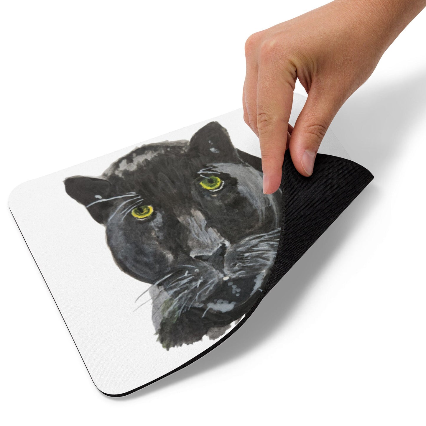 Black Cat Mousepad, panther lover gift,cute mousepad,gifts for nerds,work from home,aesthetic mousepad,desk decor