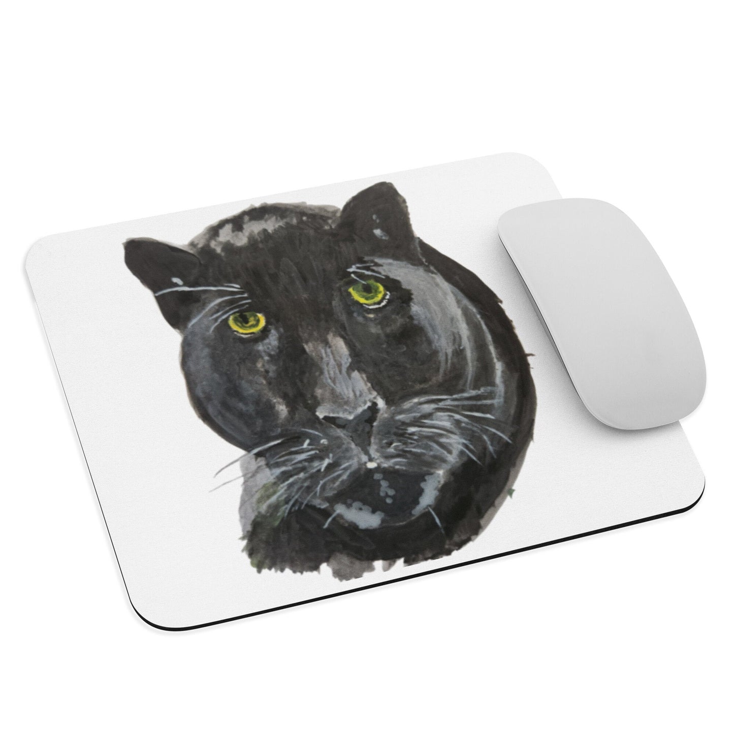 Black Cat Mousepad, panther lover gift,cute mousepad,gifts for nerds,work from home,aesthetic mousepad,desk decor