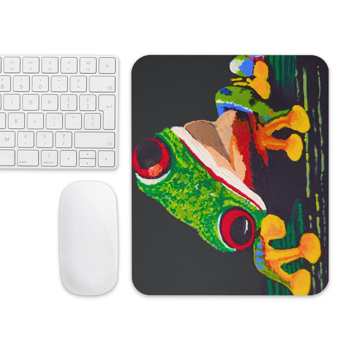 Frog Mousepad,aesthetic mousepad,frog lovers gift,unique mousepad,colorful mousepad,animal lovers gift,nature lovers gift