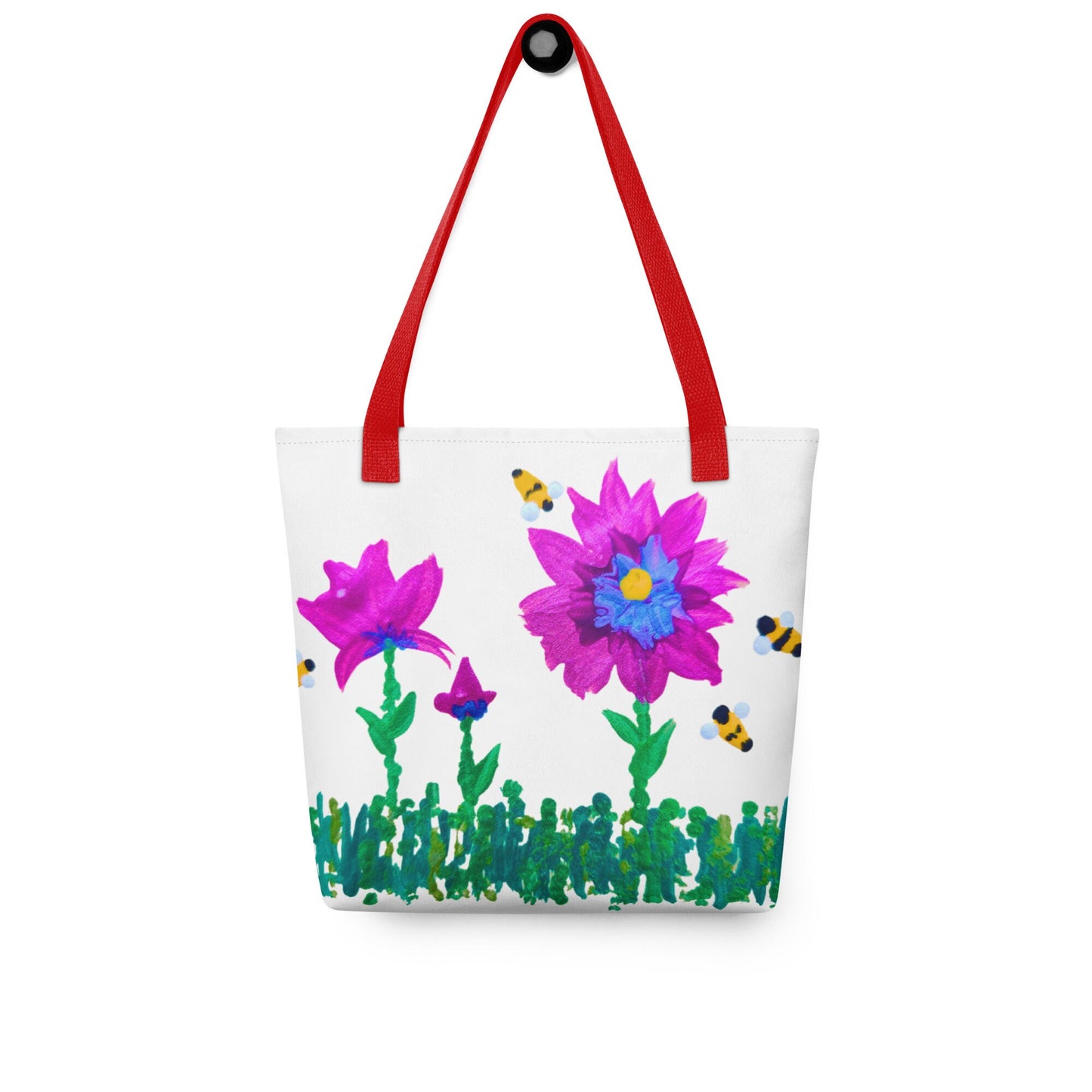 Pink and Blue Floral Tote Bag,reusable tote bag,nurse tote bag,farmers market tote bag,botanical tote,colorful tote bag
