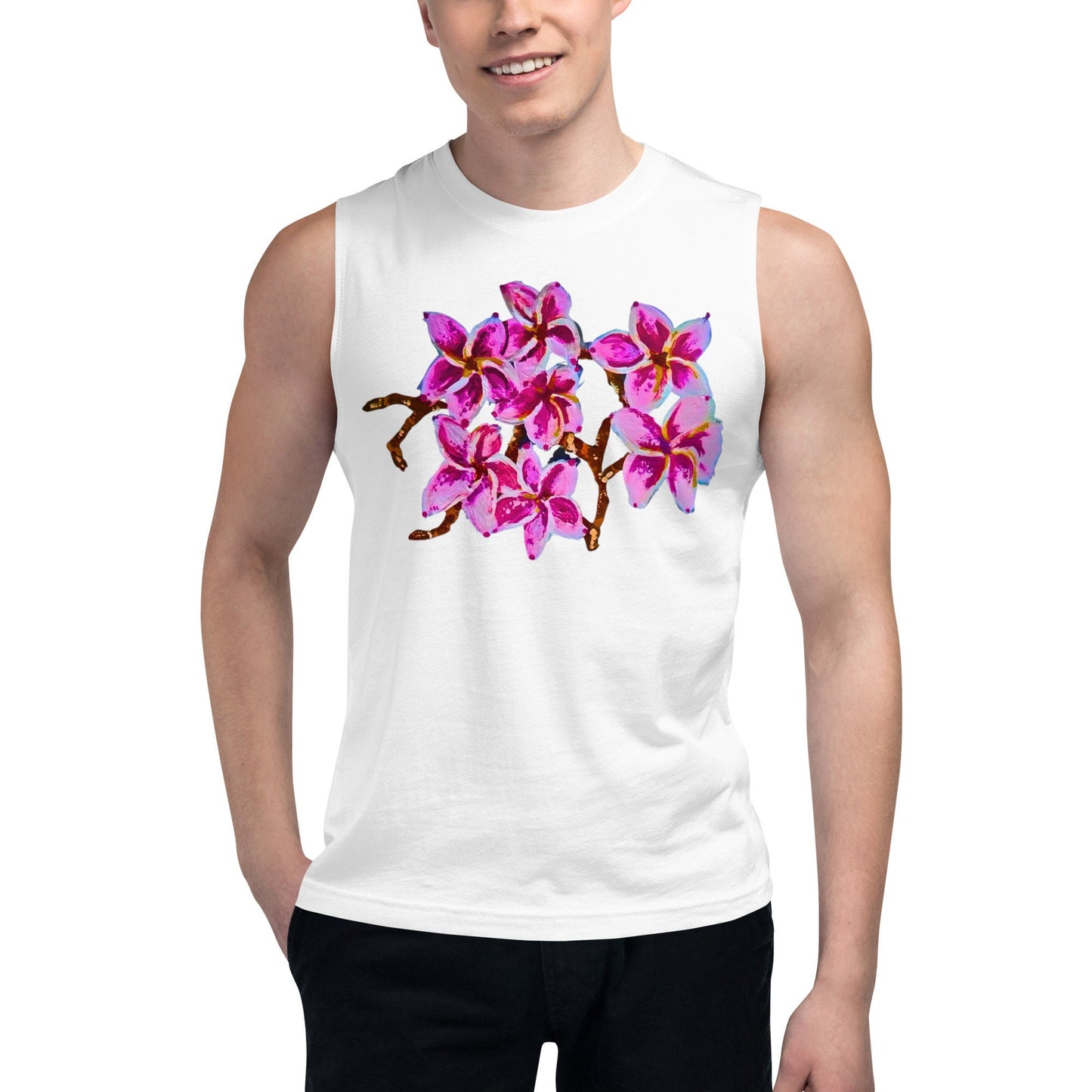 Cherry Blossom Shirt,botanical shirt,wildflower shirt,pink floral shirt,painted floral top
