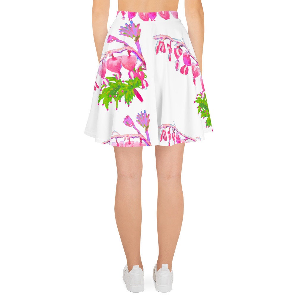 Floral Heart Skirt,ruffle skirt,gift for sisters,flowy skirt,plus size skirt,elastic waist skirt,flared skirt