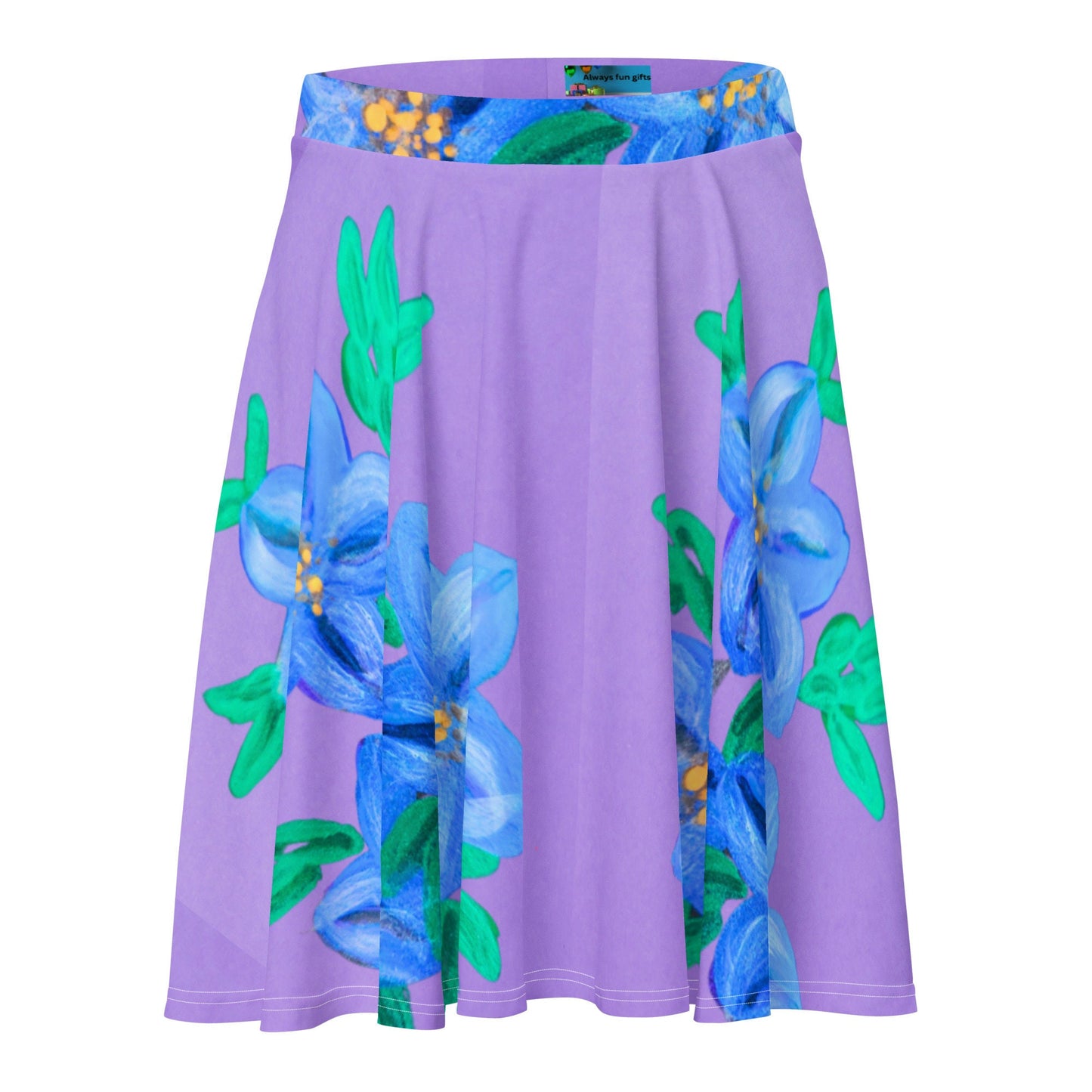 Purple Floral Skirt,ruffle skirt,elastic waist,flower skirt,gift for sisters,pleated skirt,office skirt,floral clothing