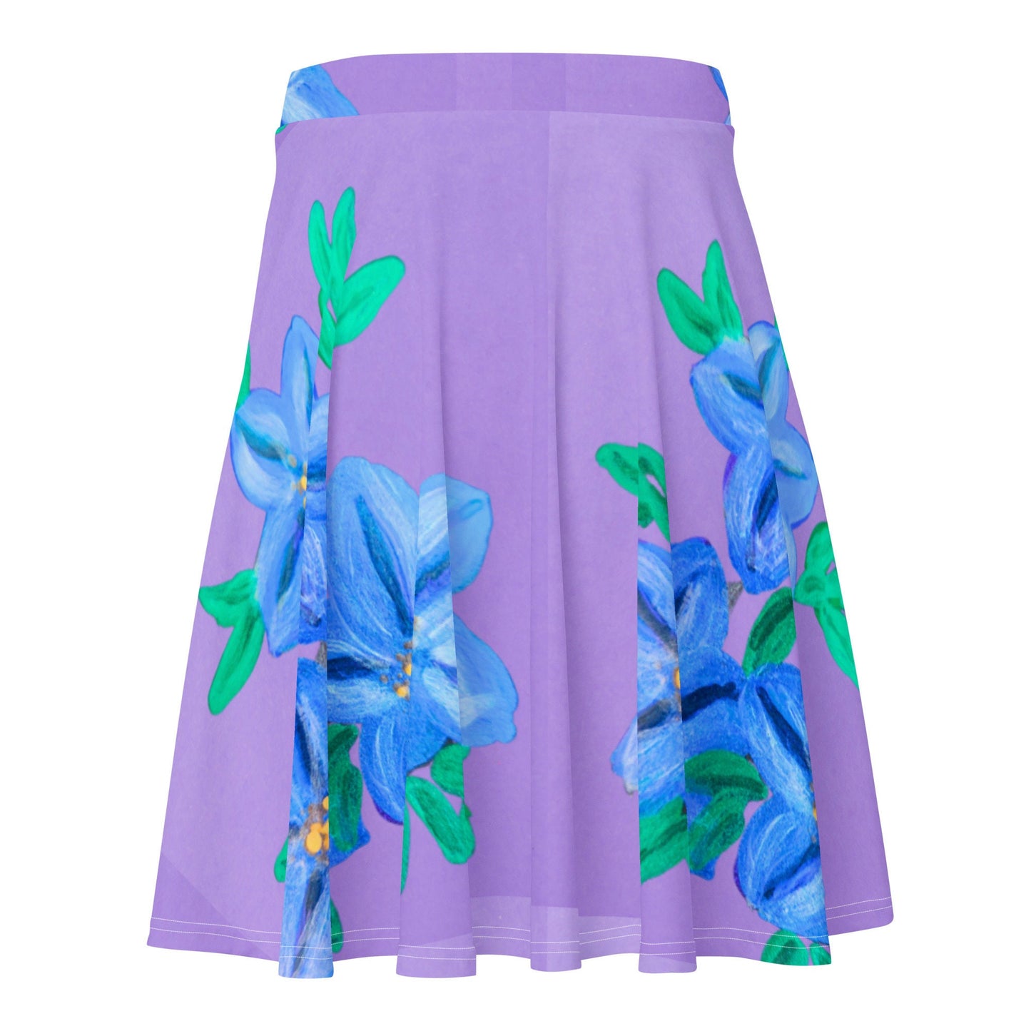 Purple Floral Skirt,ruffle skirt,elastic waist,flower skirt,gift for sisters,pleated skirt,office skirt,floral clothing