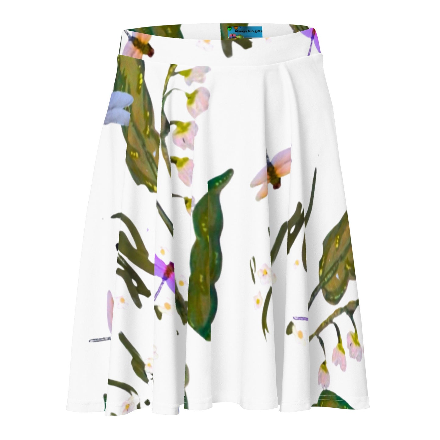 Dragonfly Skirt,flower skirt,gift for sisters,pleated skirt,office skirt,elastic waist,plus size,ruffle skirt