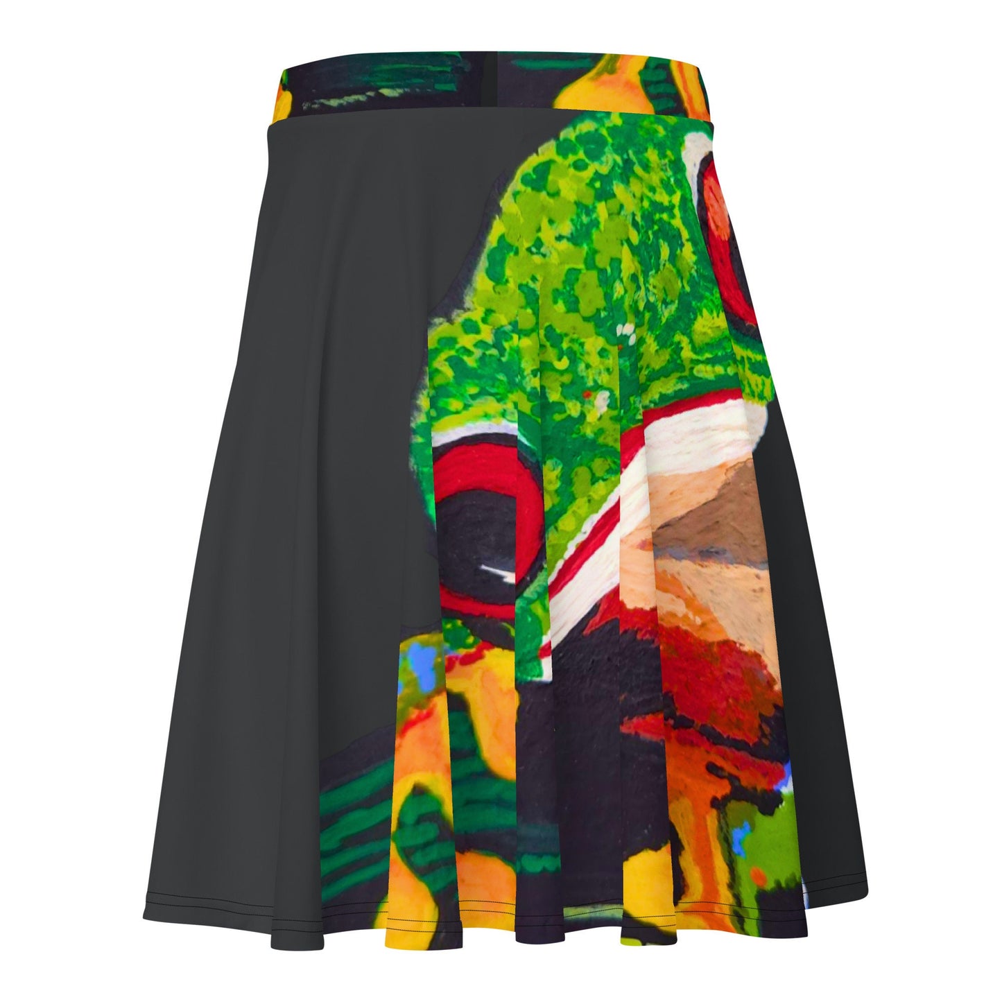 Frog Skirt,black skirt,ruffle skirt,gift for sisters,pleated skirt,office skirt,flowy skirt,flared skirt,plus size,elastic waist,colorful
