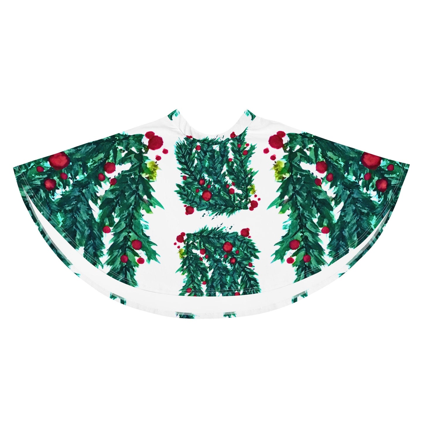 Holiday Skirt,christmas skirt,ruffle skirt,winter skirt,pleated skirt,plus size,elastic waist,flared skirt,flowy skirt