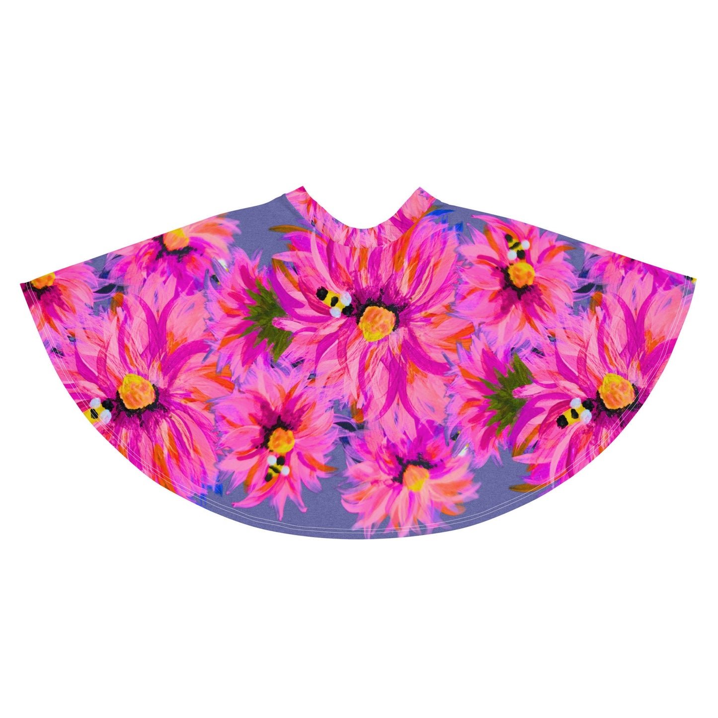 Pink Flower Skirt,gift for sisters,ruffle skirt,floral clothing,plus size,elastic waist,pleated skirt,colorful skirt,floral skirt