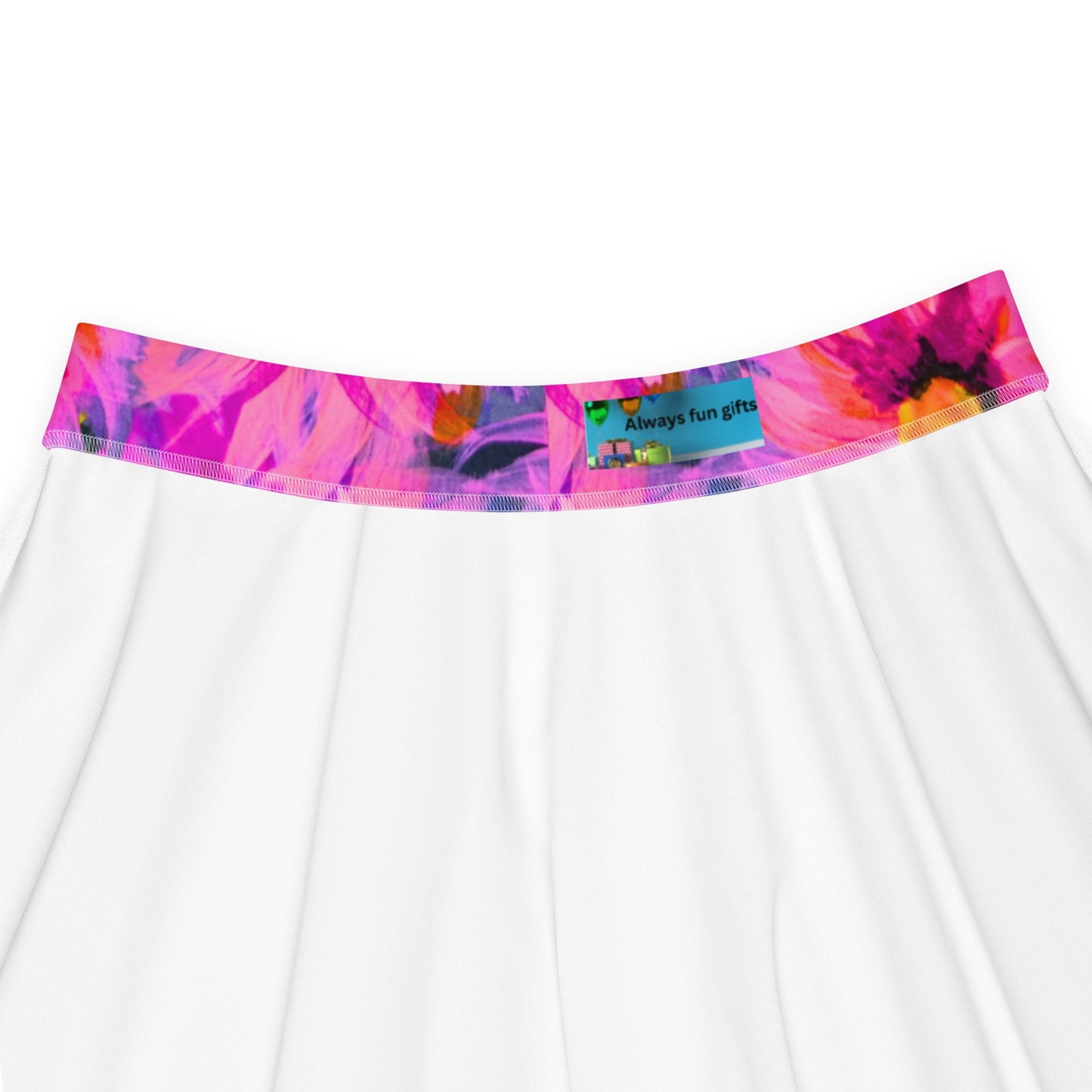 Pink Flower Skirt,gift for sisters,ruffle skirt,floral clothing,plus size,elastic waist,pleated skirt,colorful skirt,floral skirt