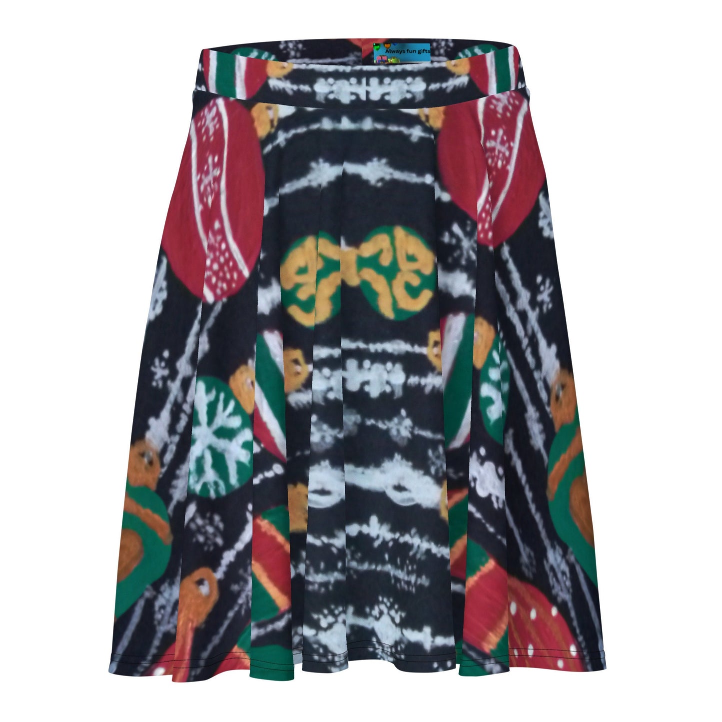 Holiday Skater Skirt,elastic waist skirt,plus size skirt,colorful skirt,cute skirt,christmas skirt,flared skirt