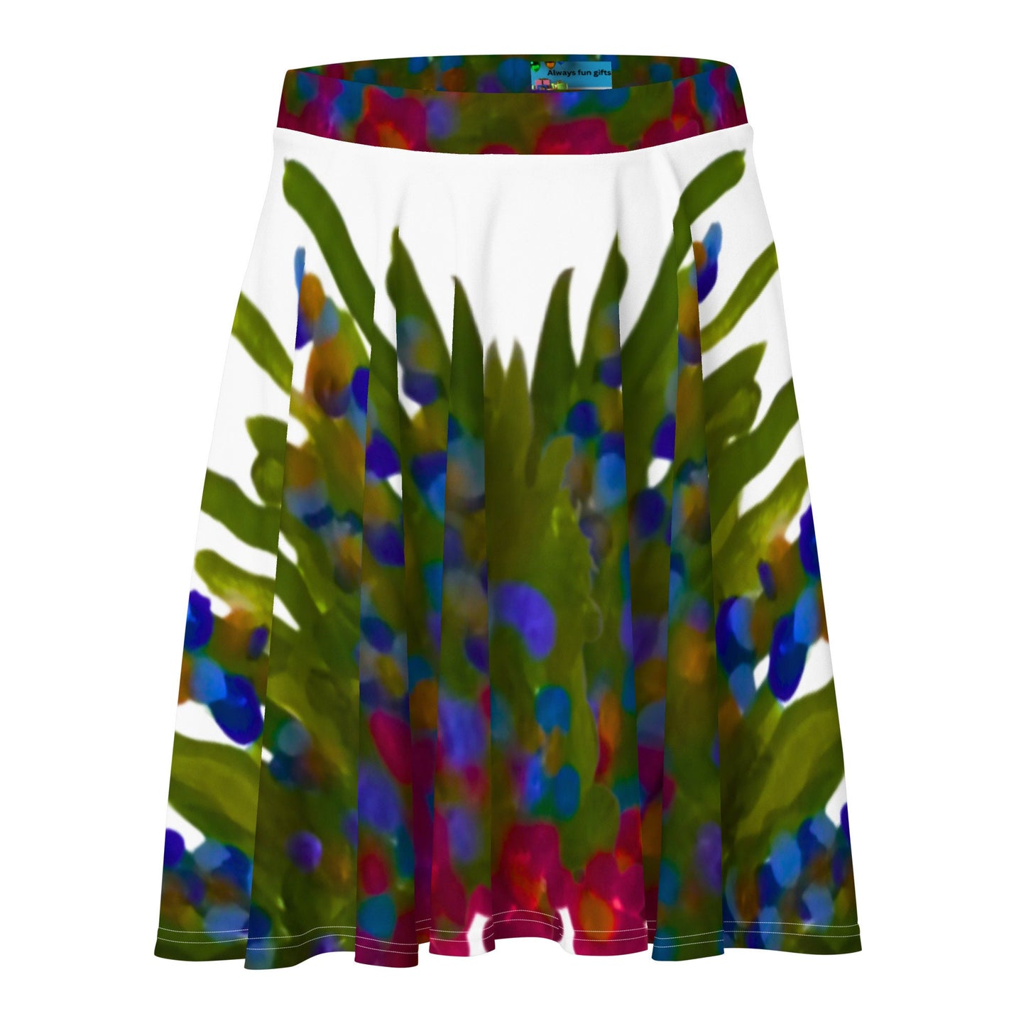 Wildflower Skirt,elastic waist skirt,floral skirt,colorful skirt,plus size,pleated skirt,office skirt
