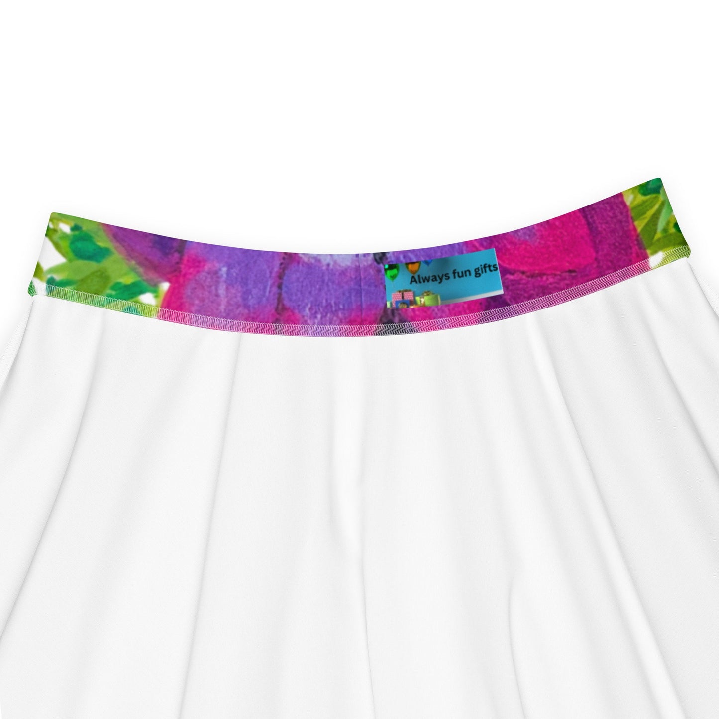 Bright Pink Floral Skirt,elastic waist,knee length,gift for sisters,office skirt,plus size,flower skirt,colorful skirt,ruffle skirt
