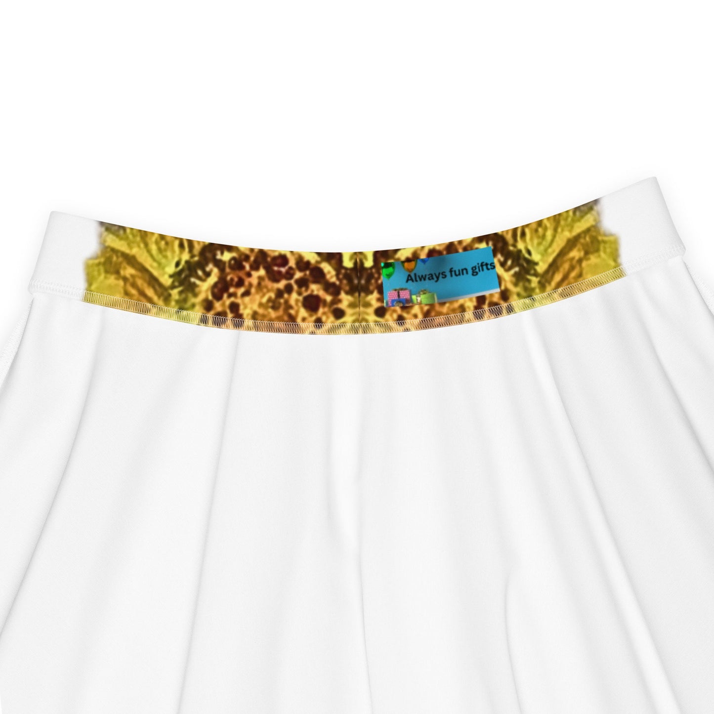 Sunflower Skirt,elastic waist,knee length,floral skirt,pleated skirt,office skirt,plus size,vintage skirt