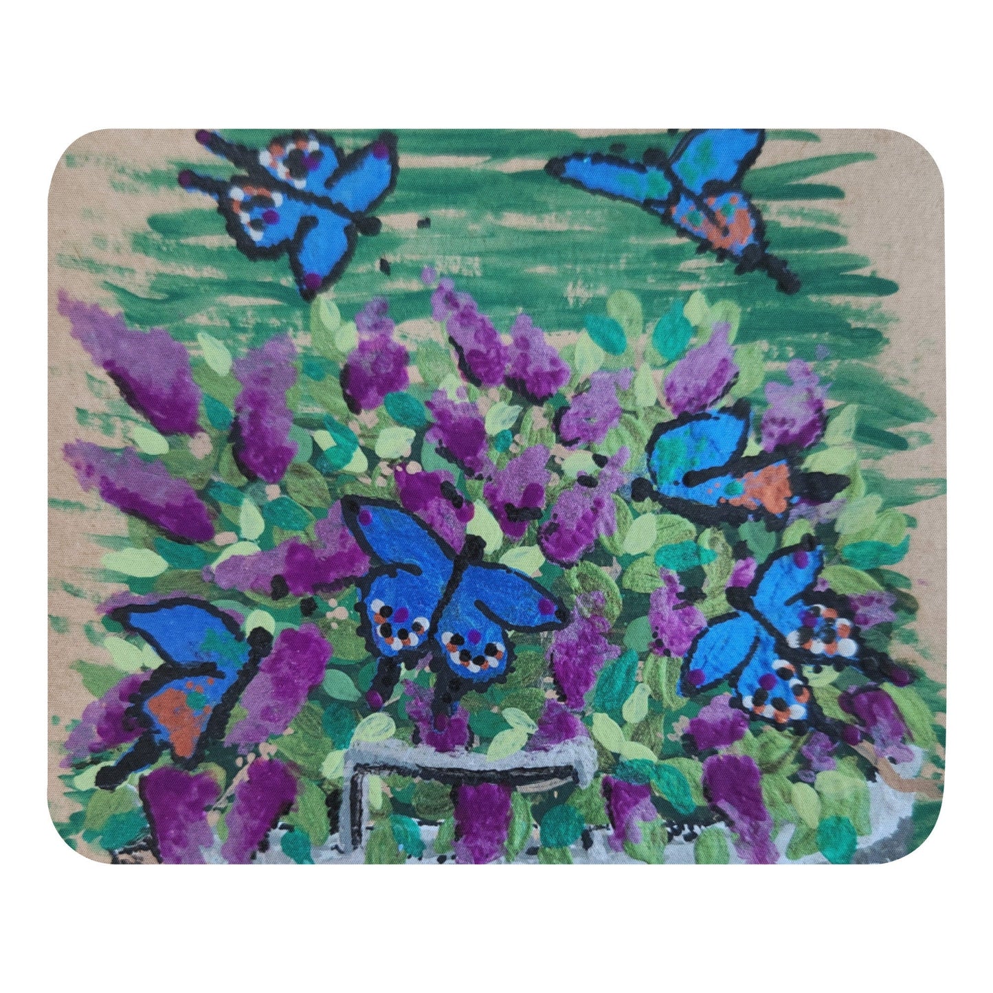 Butterfly Garden Floral Mousepad,butterfly lovers gift,gift under 20,gifts for nerds,nature lovers gift,desk accessories,work from home