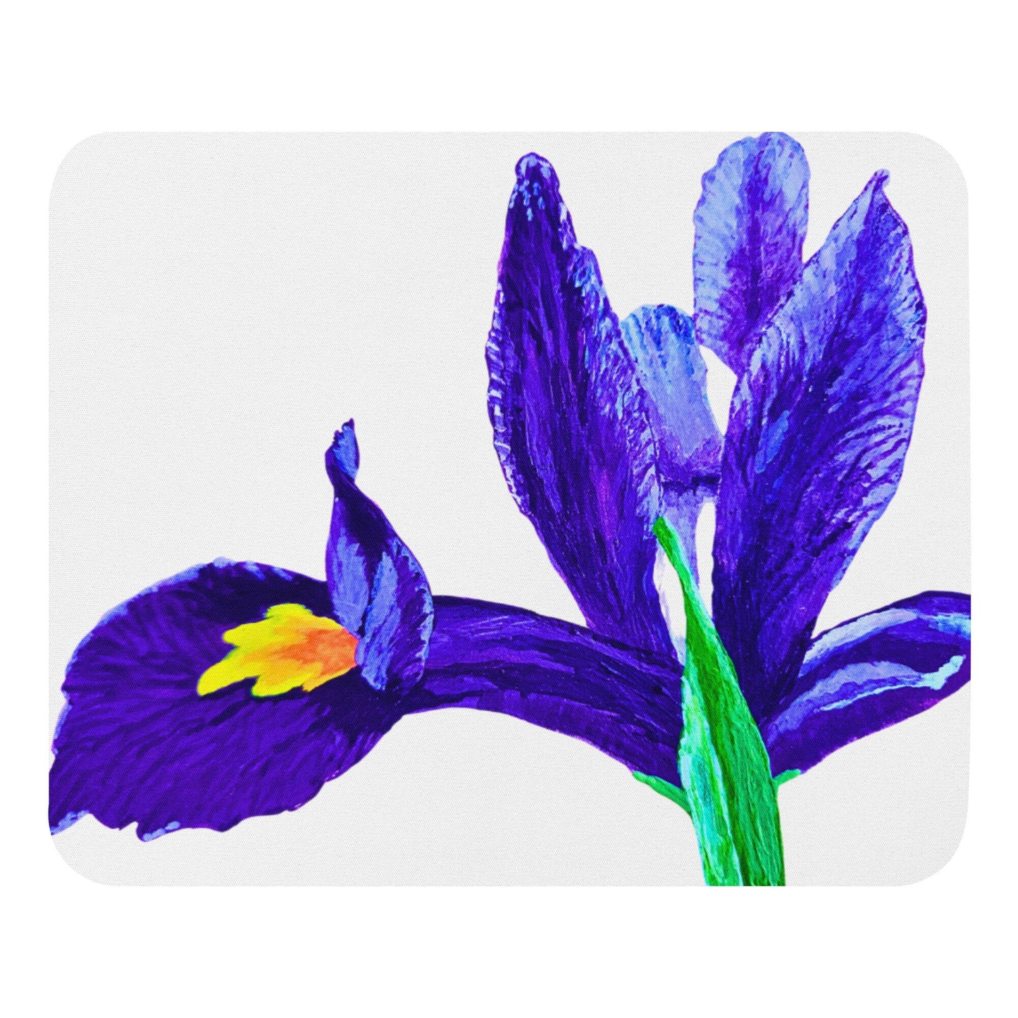 Iris Floral Mousepad,aesthetic mousepad,wildflower mousepad,desk accessories,work from home,botanical mousepad