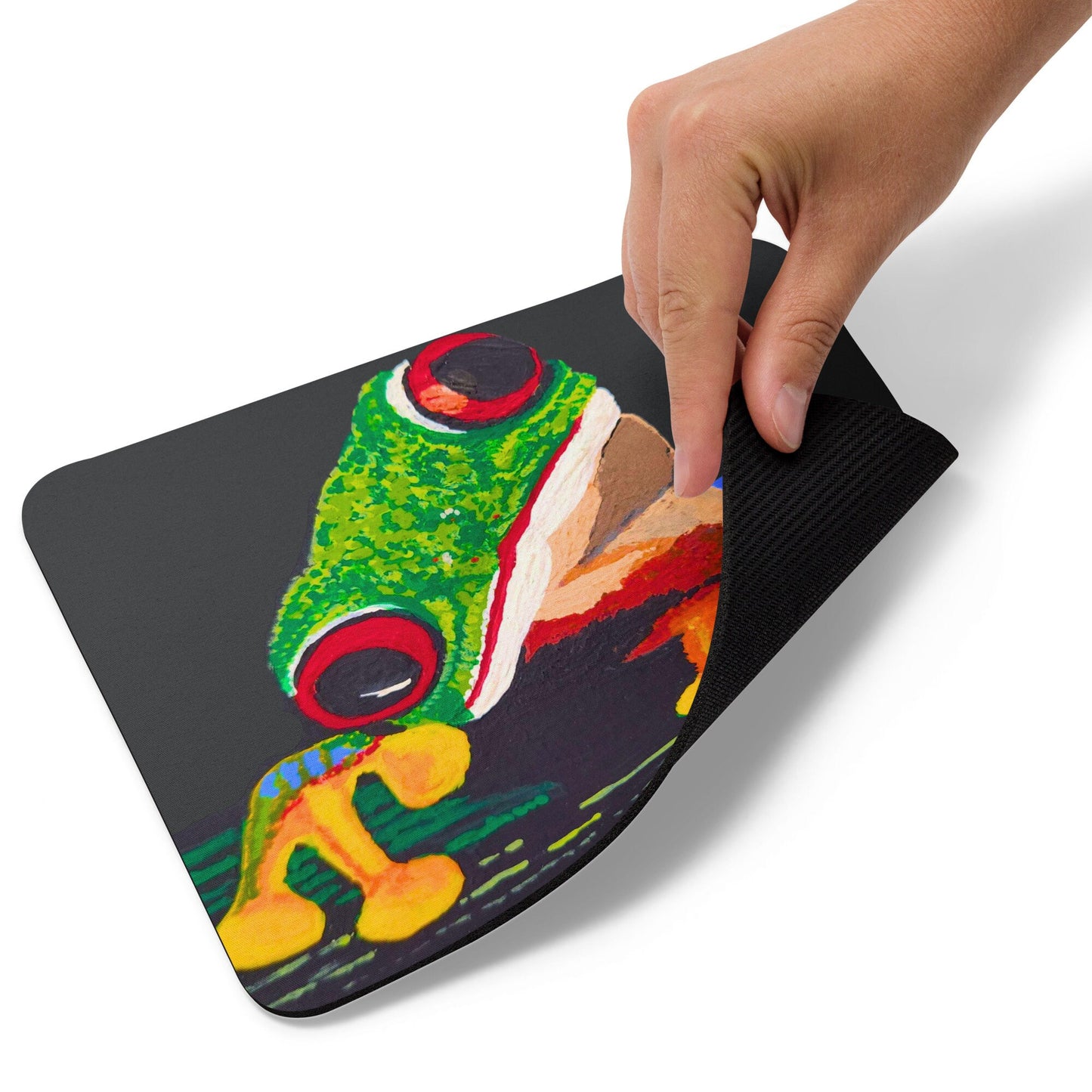 Frog Mousepad,aesthetic mousepad,frog lovers gift,unique mousepad,colorful mousepad,animal lovers gift,nature lovers gift