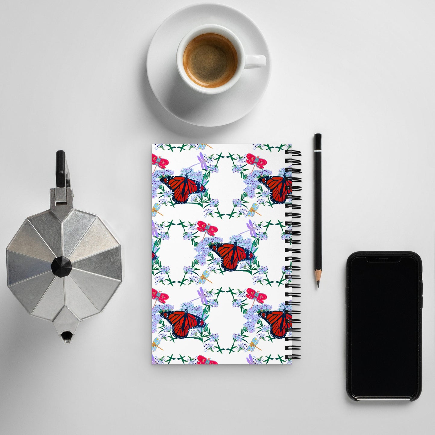 Monarch Butterfly Spiral Notebook,lined notebook,therapy journal,luxury journal,unique journal,dream journal,minimalist journal