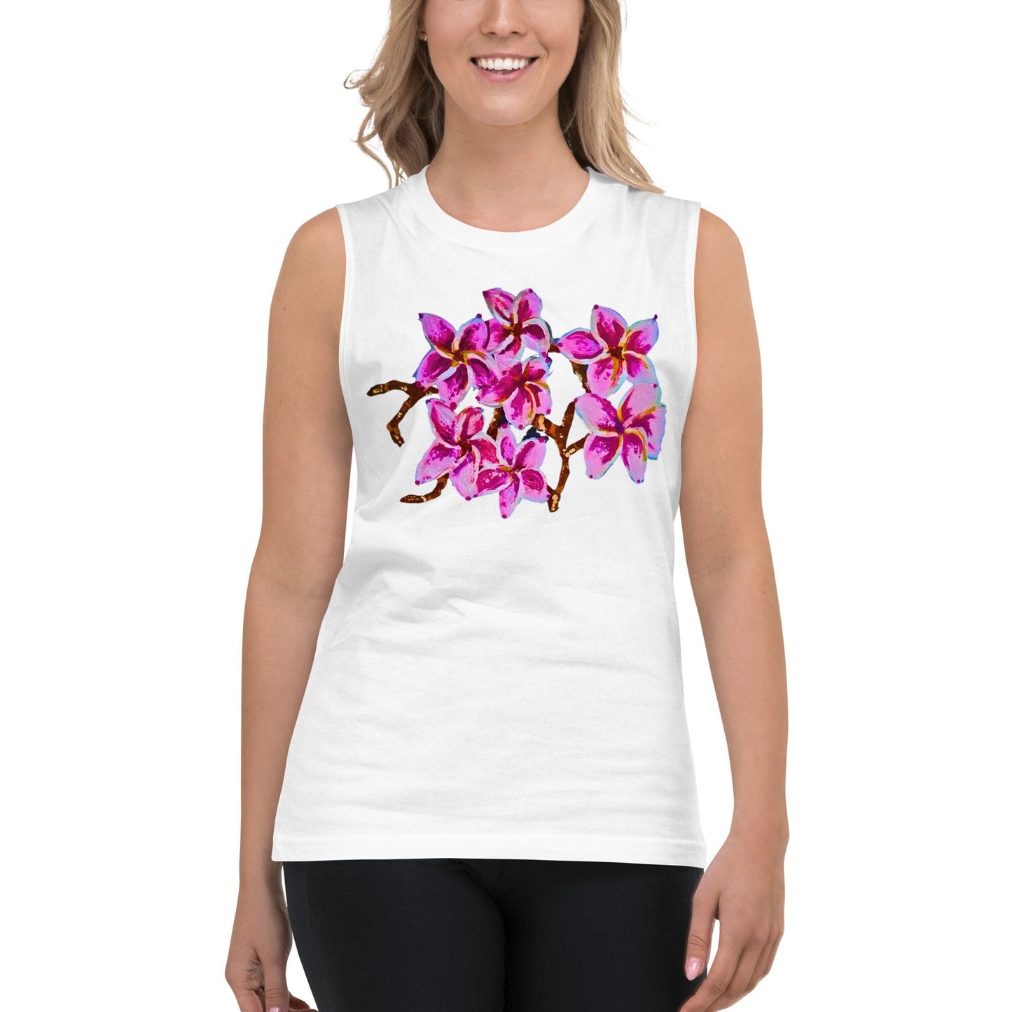 Cherry Blossom Shirt,botanical shirt,wildflower shirt,pink floral shirt,painted floral top