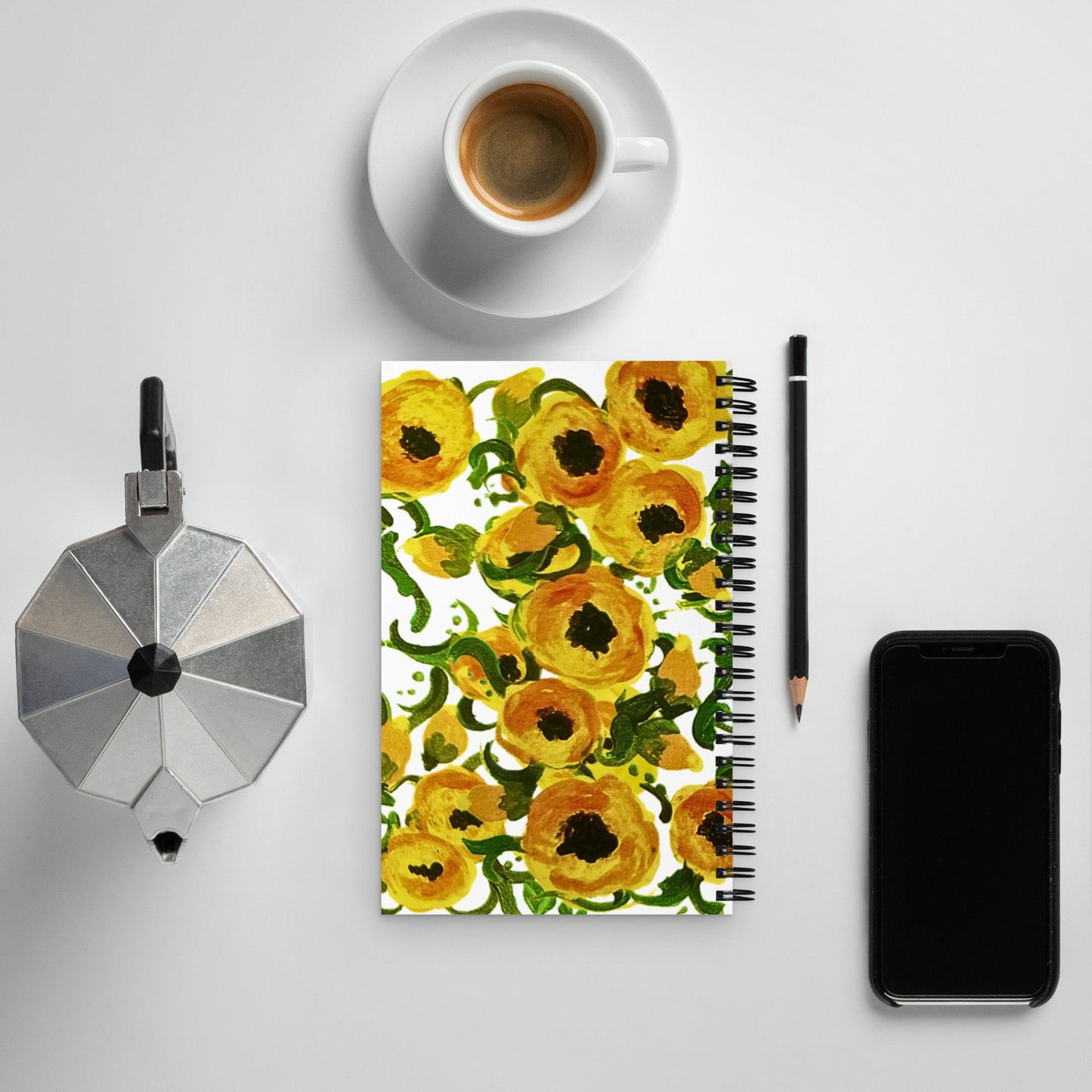 Yellow Love Spiral Notebook,love junk journal,therapy journal,anxiety journal,workout planner,recipe binder,wedding planner
