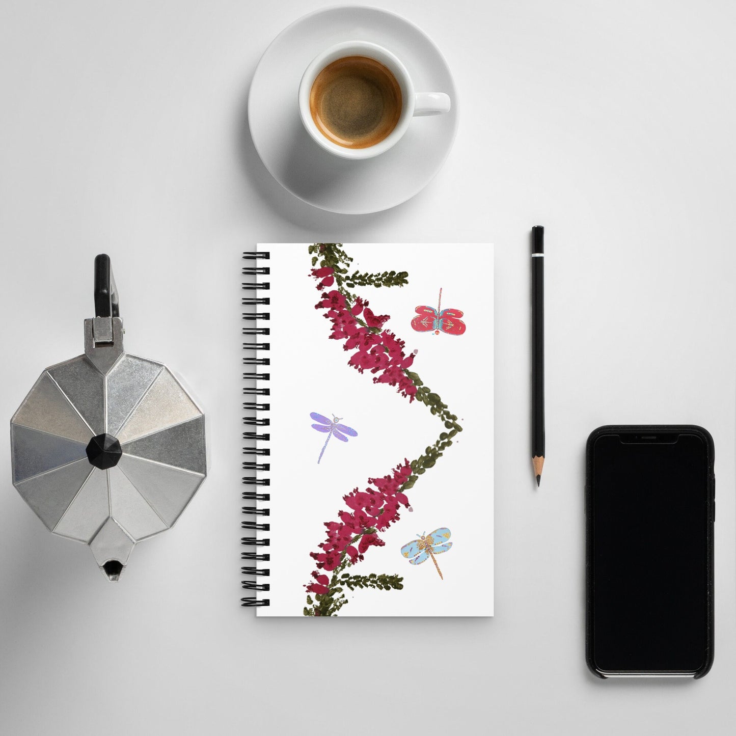 Heather Spiral Notebook,spiritual journal,nature journal,therapy journal,anxiety journal,witch notebook