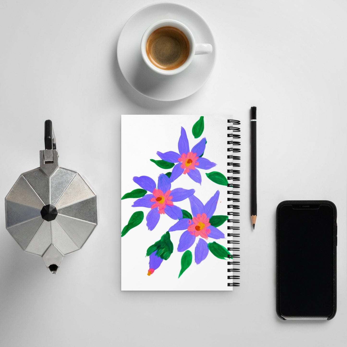 Floral Watercolor Spiral Notebook,dot journal,art journal,dream journal,fall junk journal,composition notebook,gardening journal