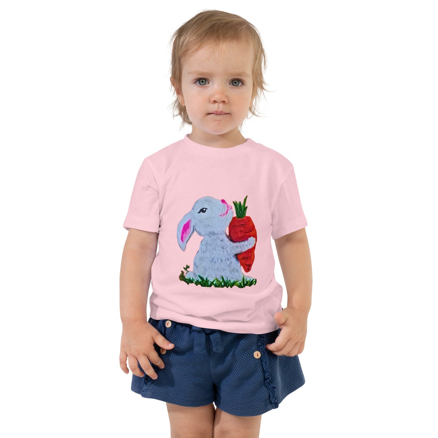 Rabbit Lover Toddler Tee, Short Sleeve Easter Shirt, Egg Hunt Gift, My First Easter, Spring Apparel, Decorative Holiday Wear