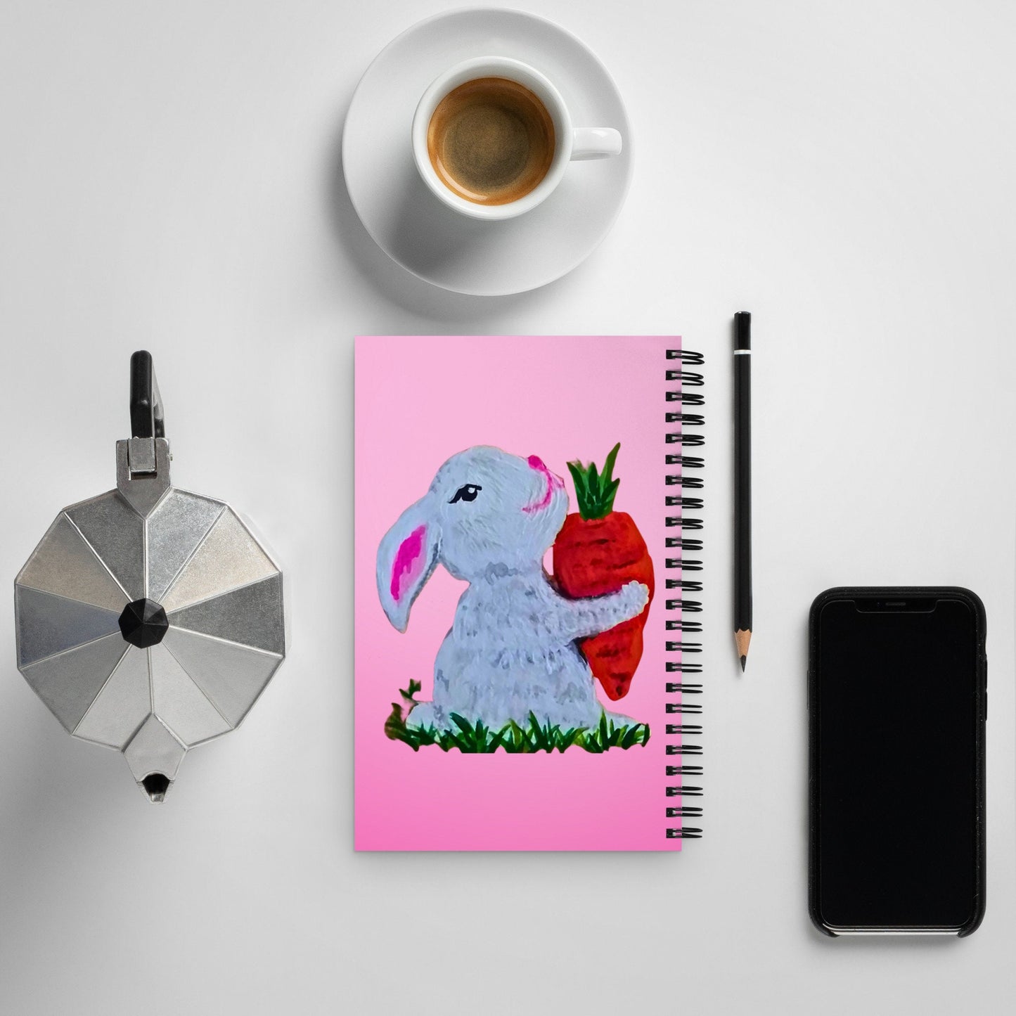 BunnySpiral Notebook,manifesting journal,nature journal,daily journal,meditation journal,composition notebook