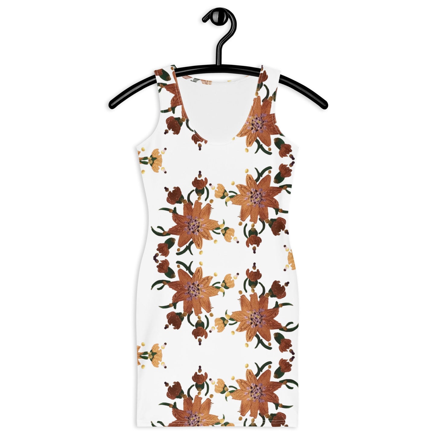 Shimmering Gold Floral Bodycon Dress, Sleeveless Spring Dresses, Tight Club Outfit, Trendy Secretary Dress