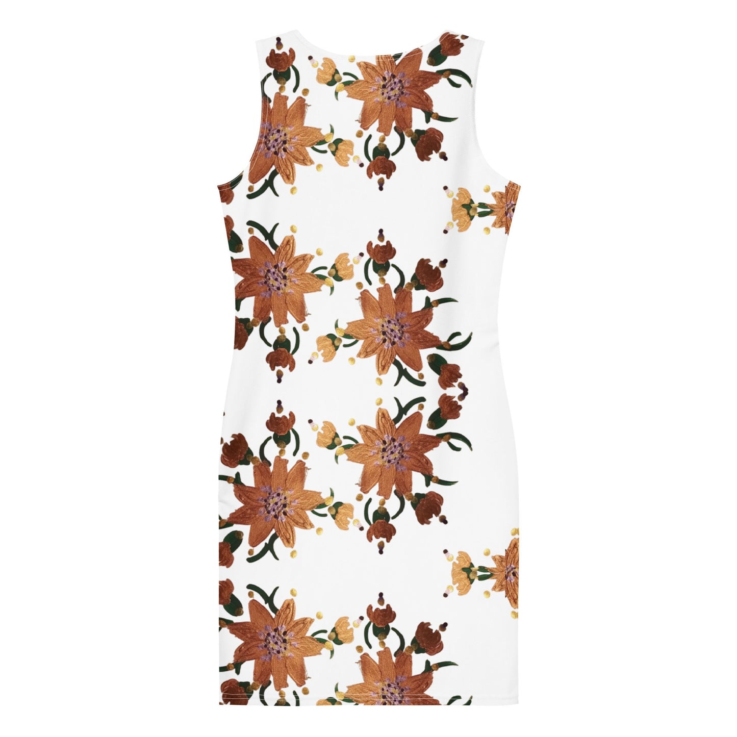 Shimmering Gold Floral Bodycon Dress, Sleeveless Spring Dresses, Tight Club Outfit, Trendy Secretary Dress