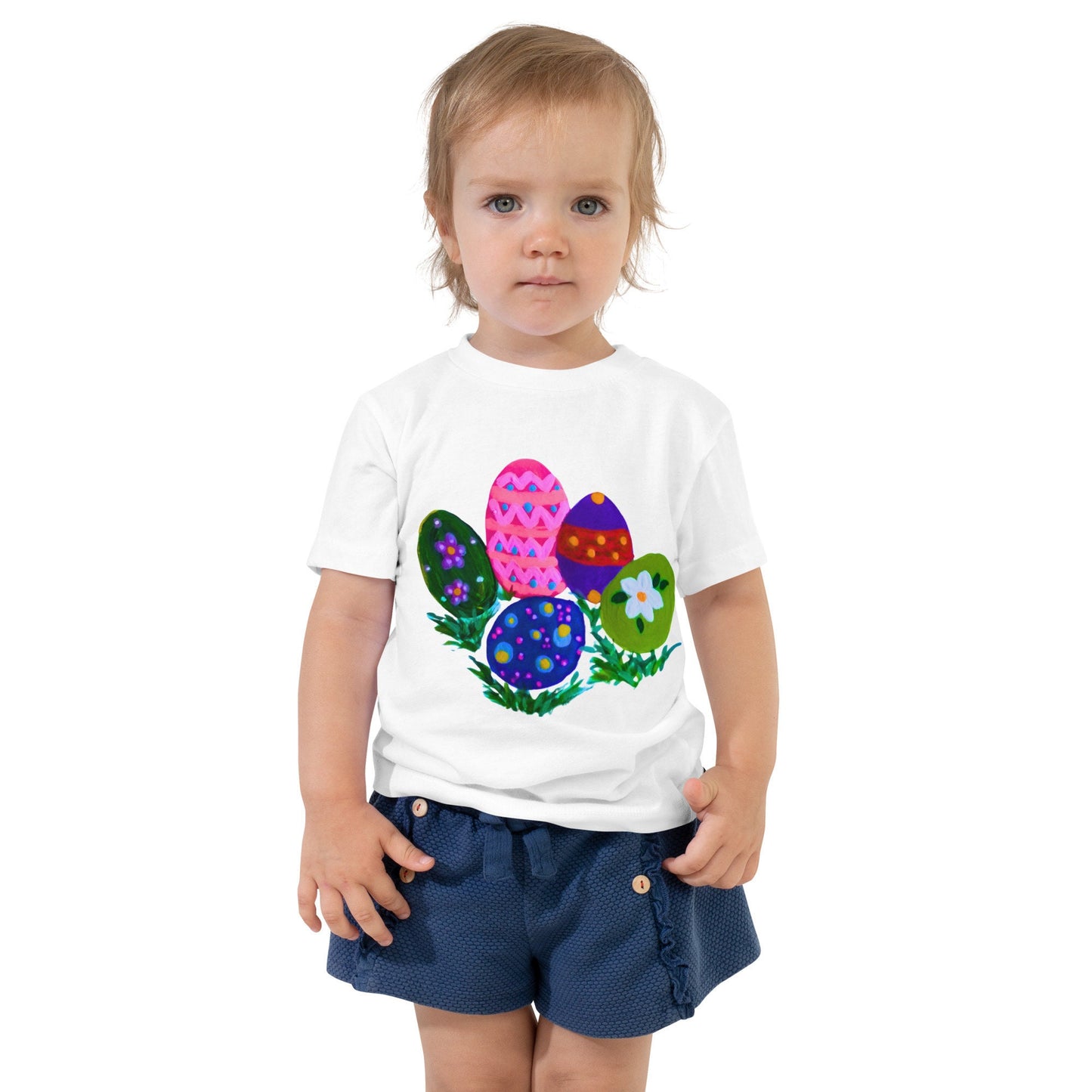 Easter Egg Hunt Toddler Short Sleeve Tee, Rabbit Lover Gift, Colorful Spring Shirt
