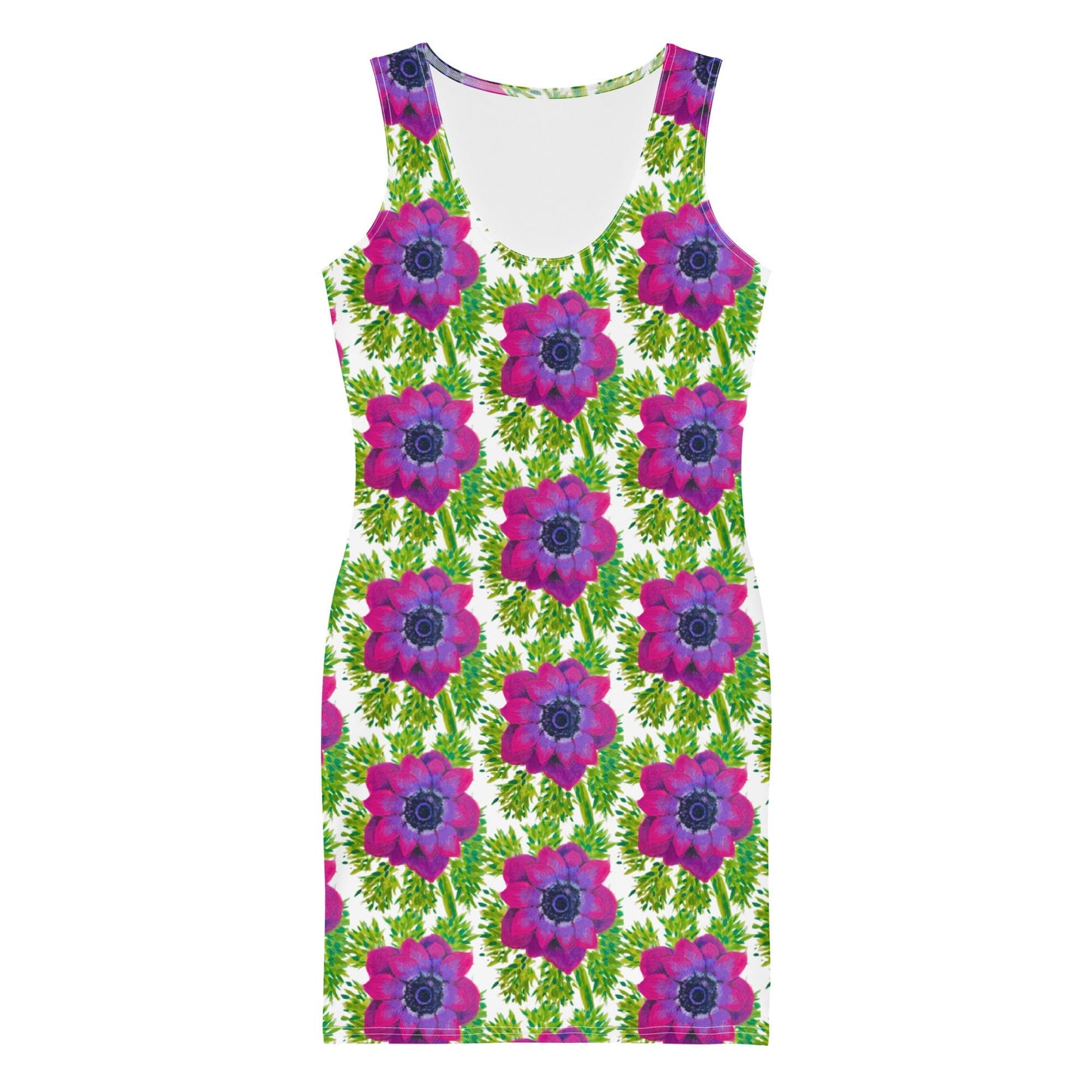 Bright Pink Floral Bodycon Dress, Womens Casual Spring Outfit, Tight Club Dress Cocktail, Sleeveless Secretary Dresses