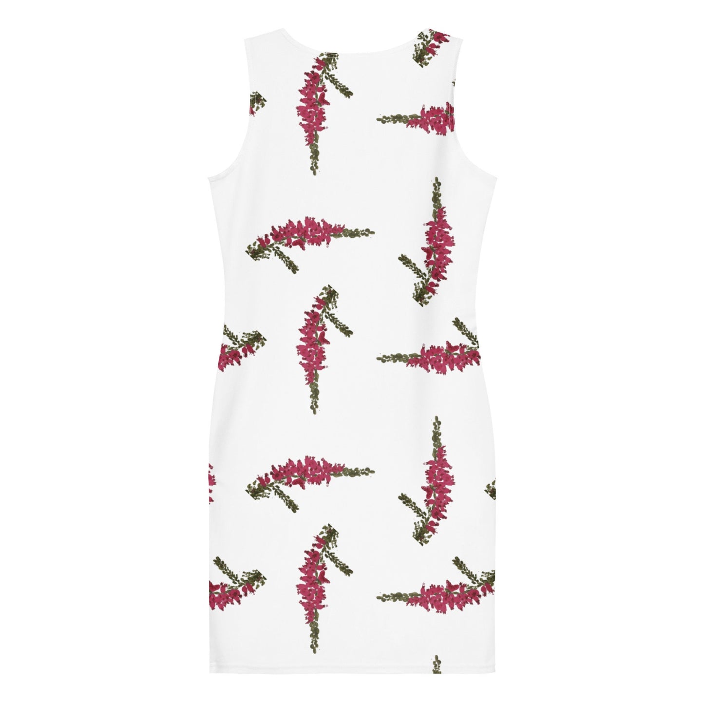 Heather Floral Spring Bodycon Dress, Womens Casual Secretary Outfit, Pastel Tight Club Dress Cocktail