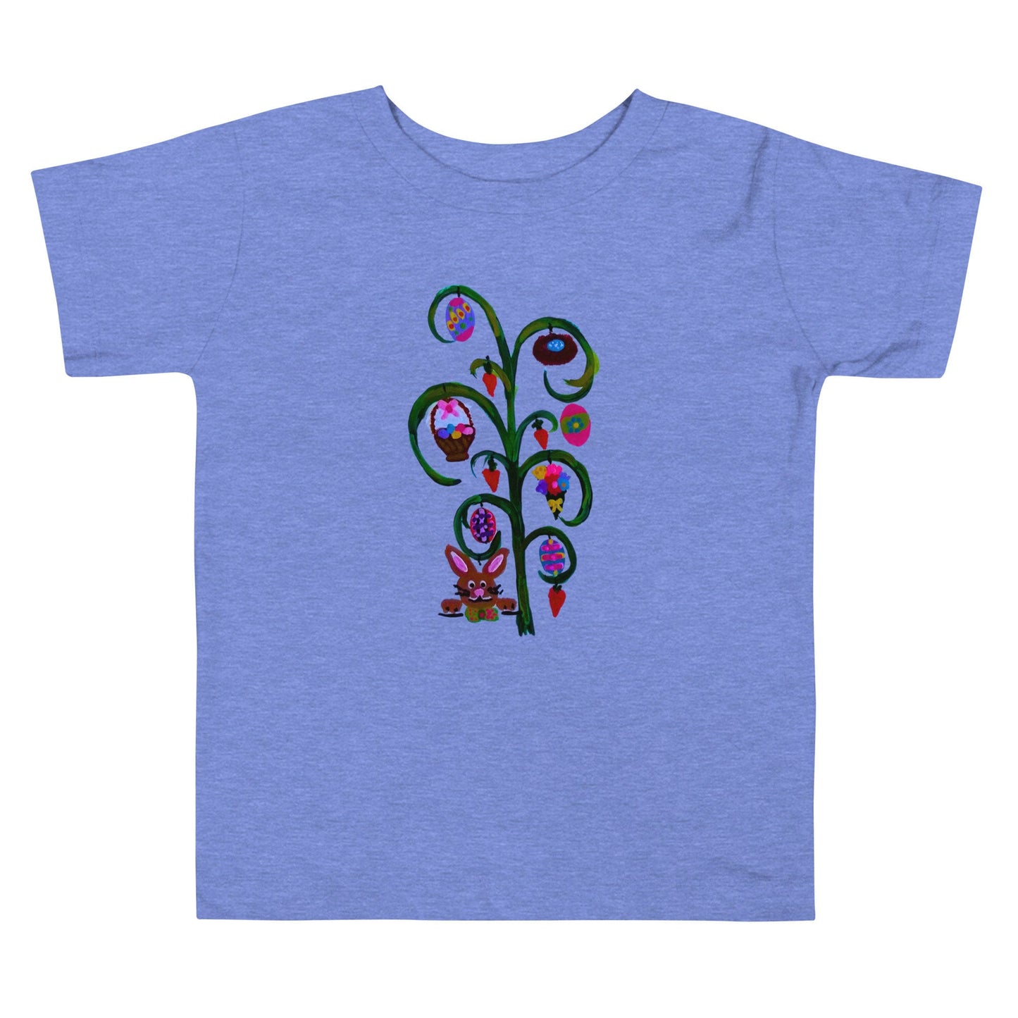 Toddler Easter Short Sleeve Tee, Egg Hunt Shirt, Rabbit Lover Gift, Colorful Spring Shirt, First Easter